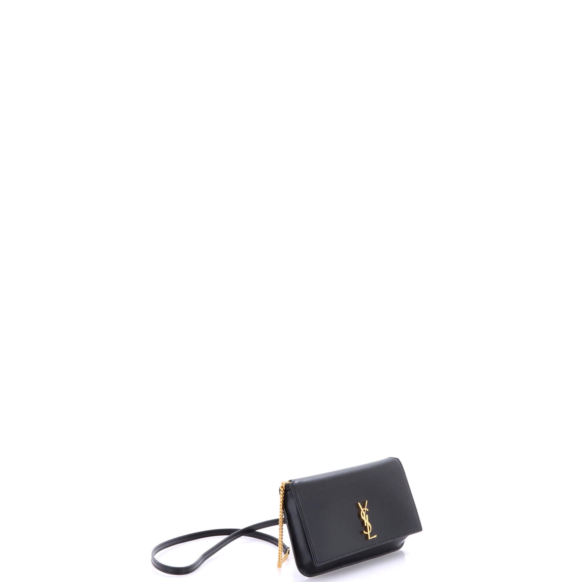 Saint Laurent Classic Monogram Phone Holder Shoulder Bag Leather