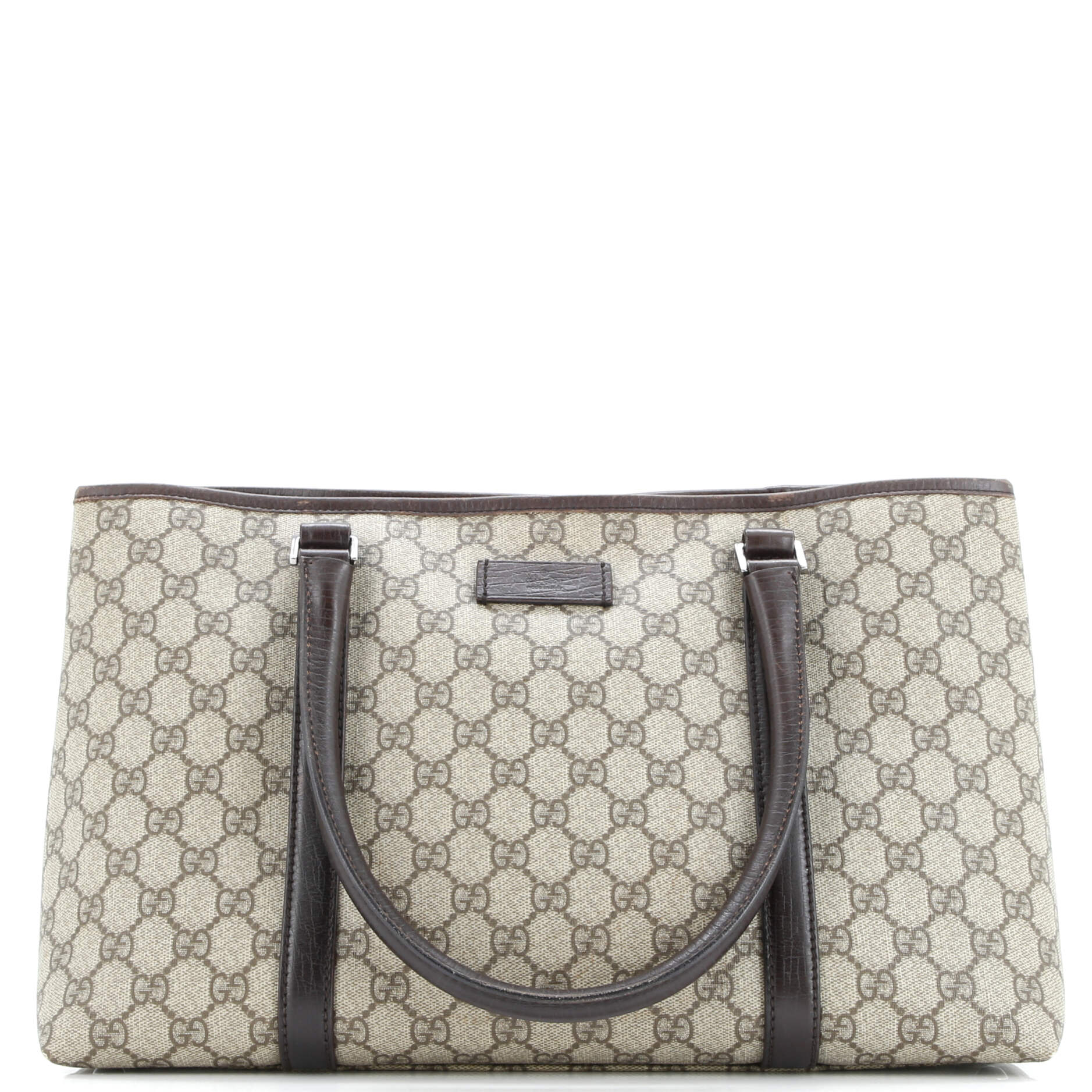 Gucci Joy Plus Tote GG Coated Canvas with Leather Medium