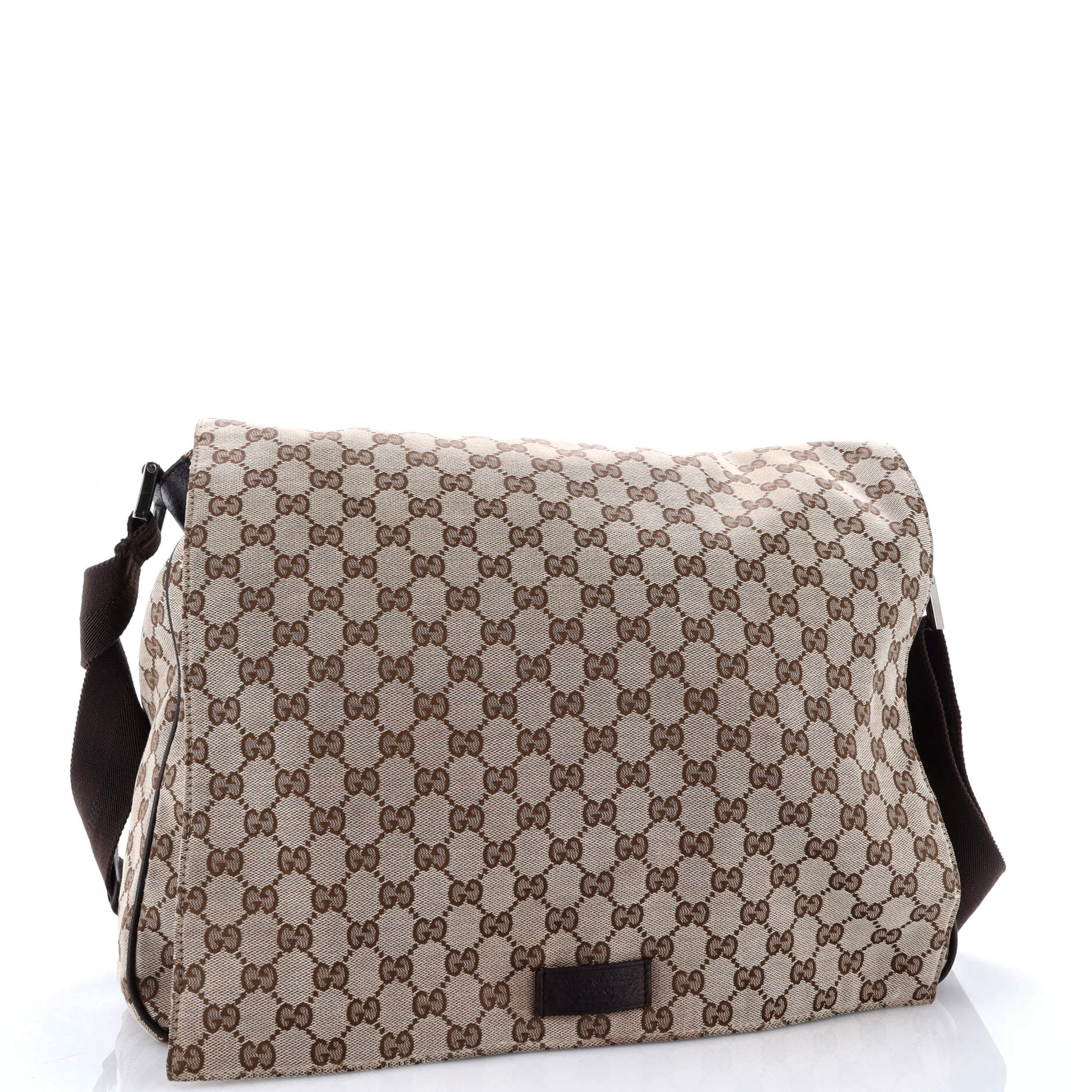 Gucci Flap Messenger Bag GG Canvas Large