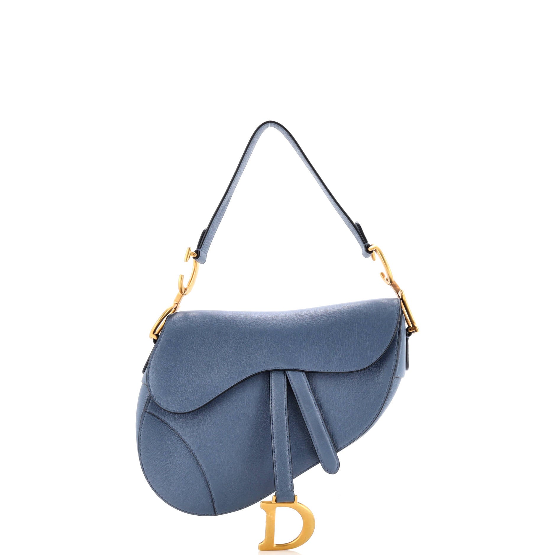 Christian Dior Saddle Handbag Leather Medium