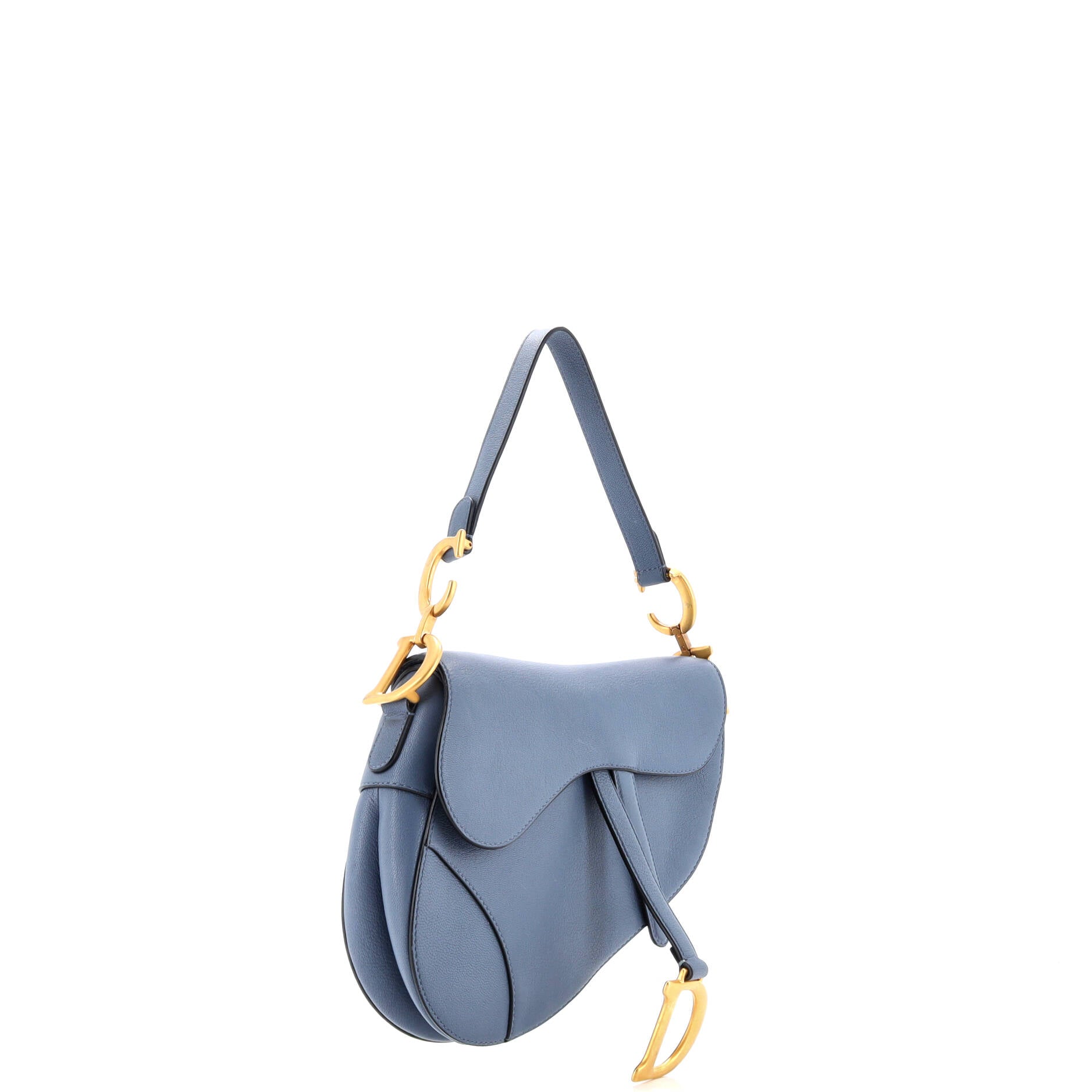 Christian Dior Saddle Handbag Leather Medium