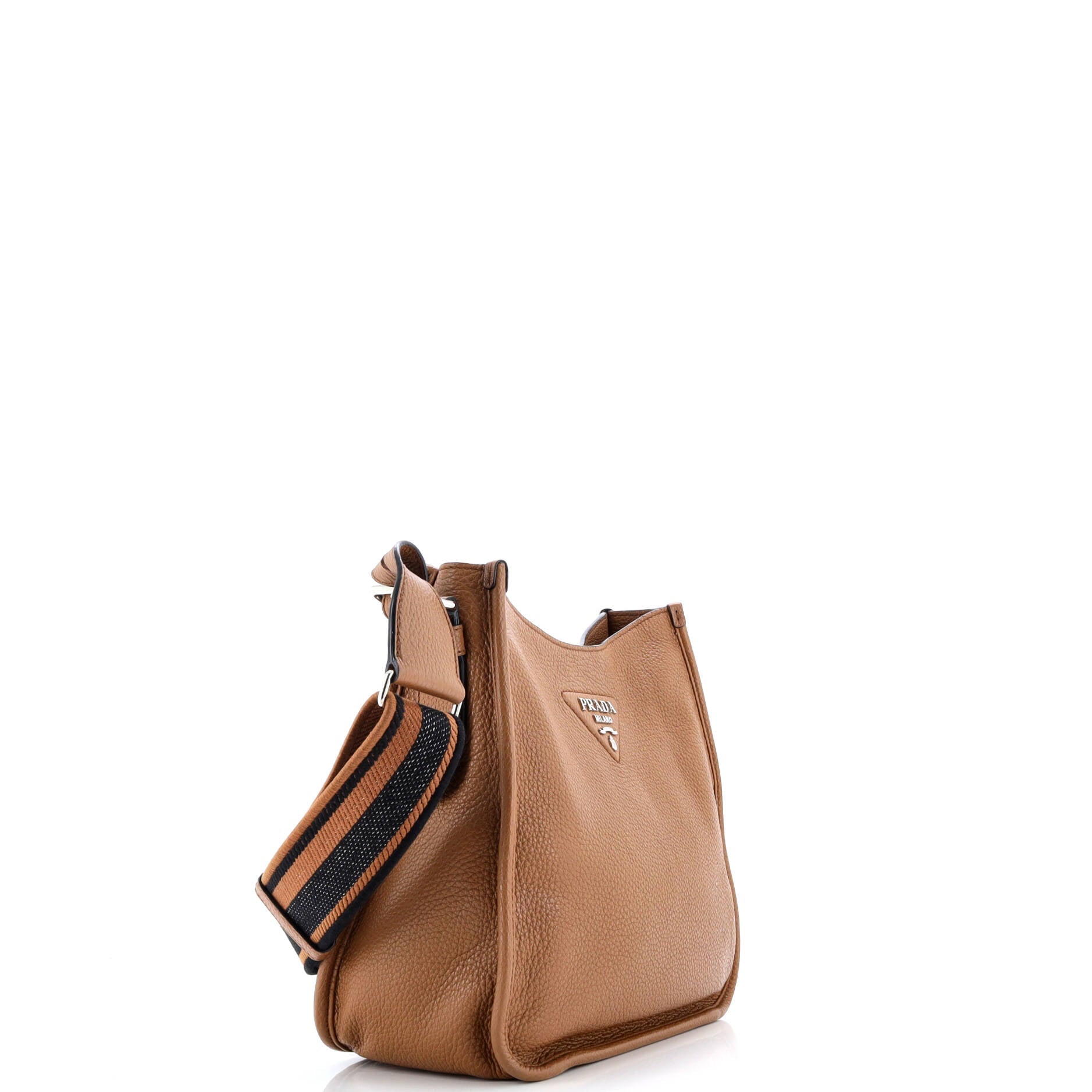 Prada Logo Strap Crossbody Bag Vitello Daino Medium