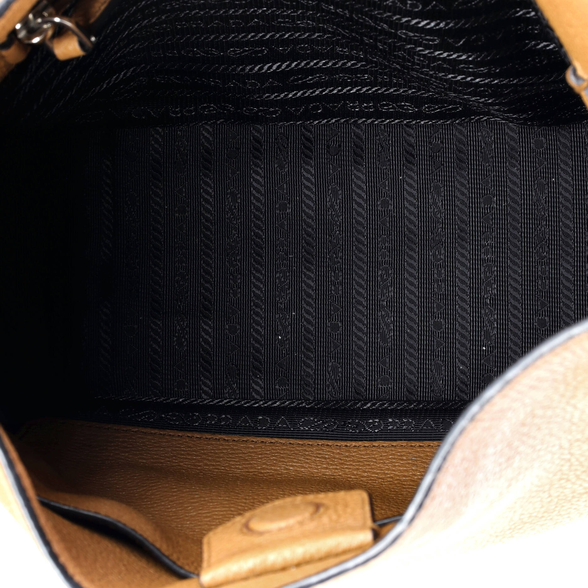 Prada Logo Strap Crossbody Bag Vitello Daino Medium
