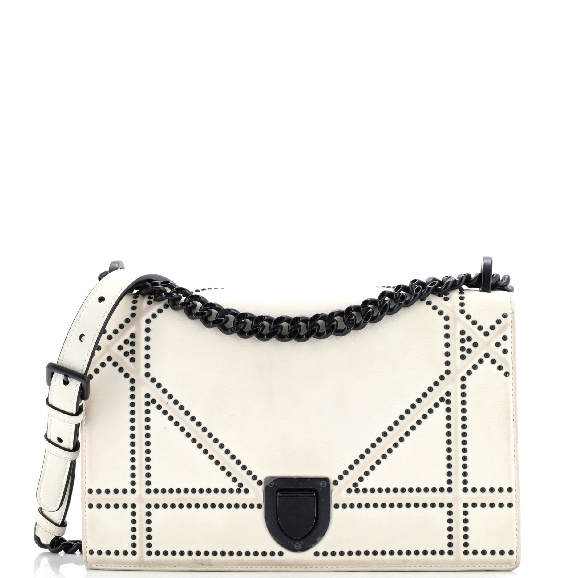 Christian Dior Diorama Flap Bag Studded Leather Medium