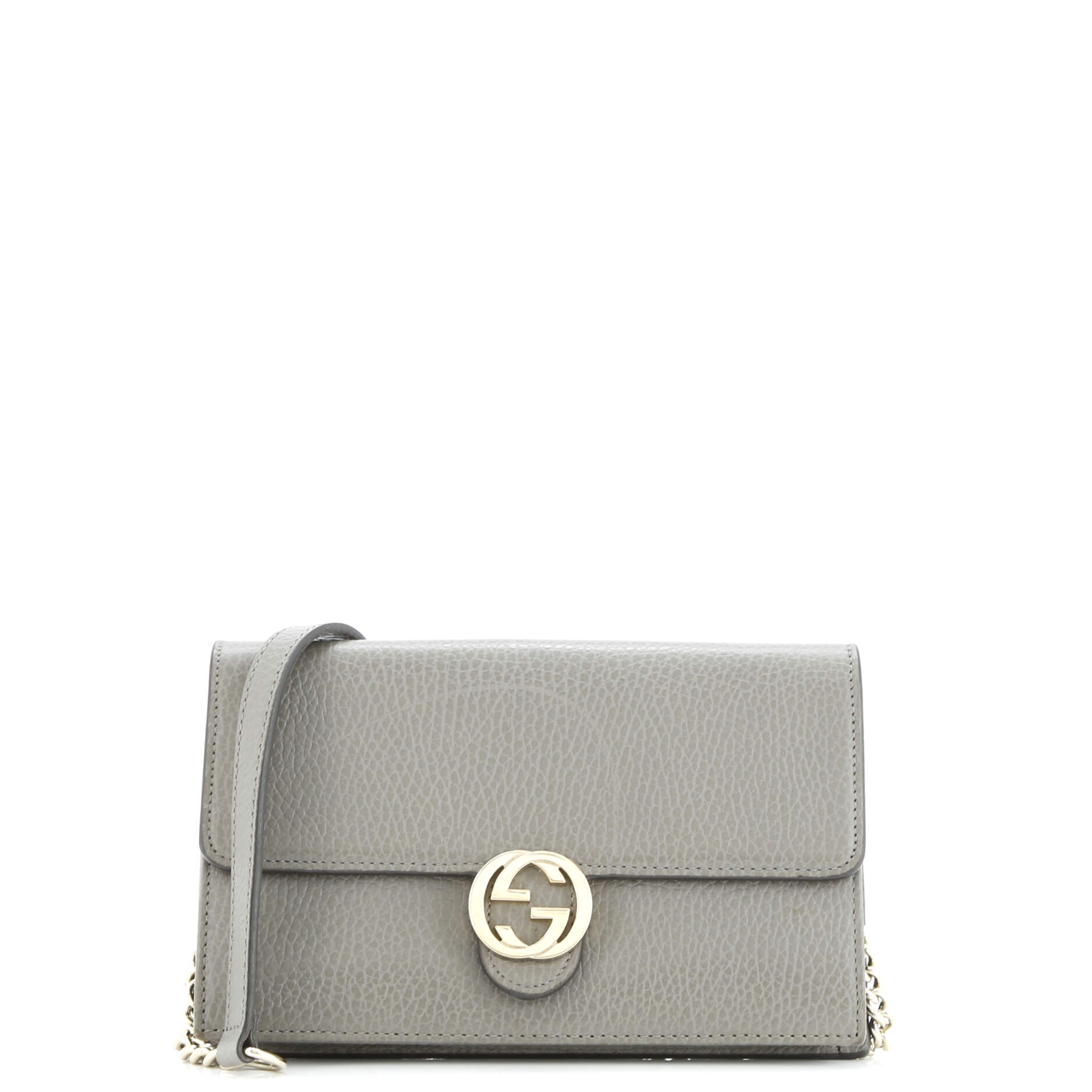 Gucci Interlocking Wallet on Chain Leather