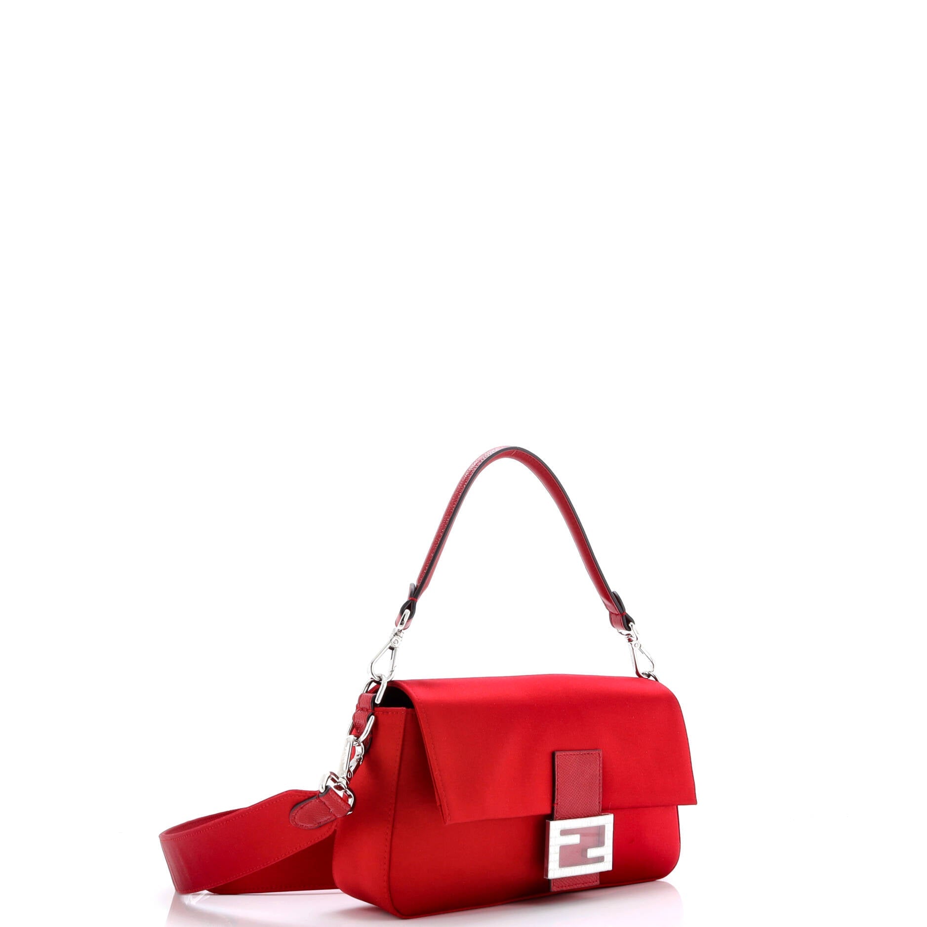 Fendi Baguette NM Bag Satin with Crystals and Karung Medium