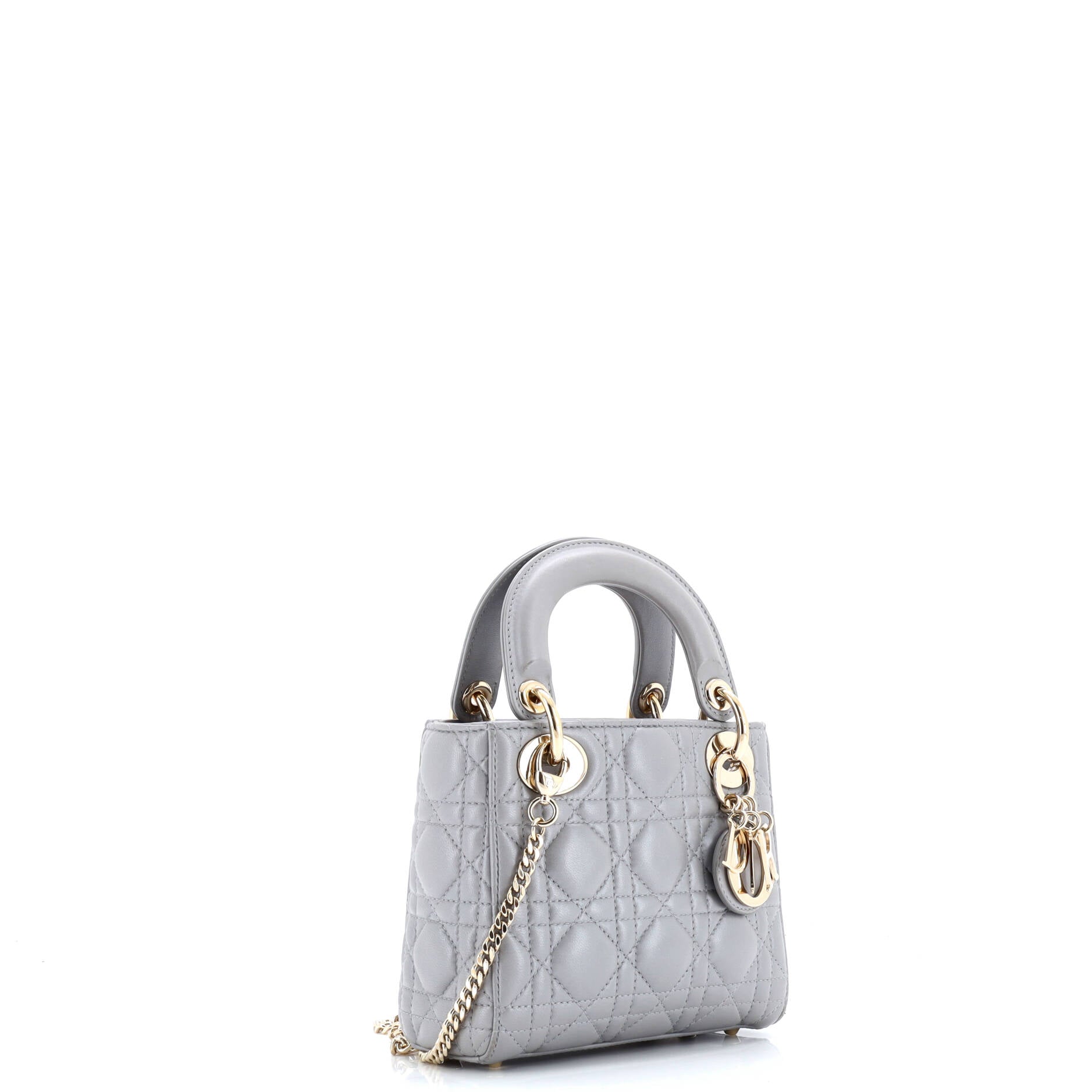 Christian Dior Lady Dior Chain Bag Cannage Quilt Lambskin Mini