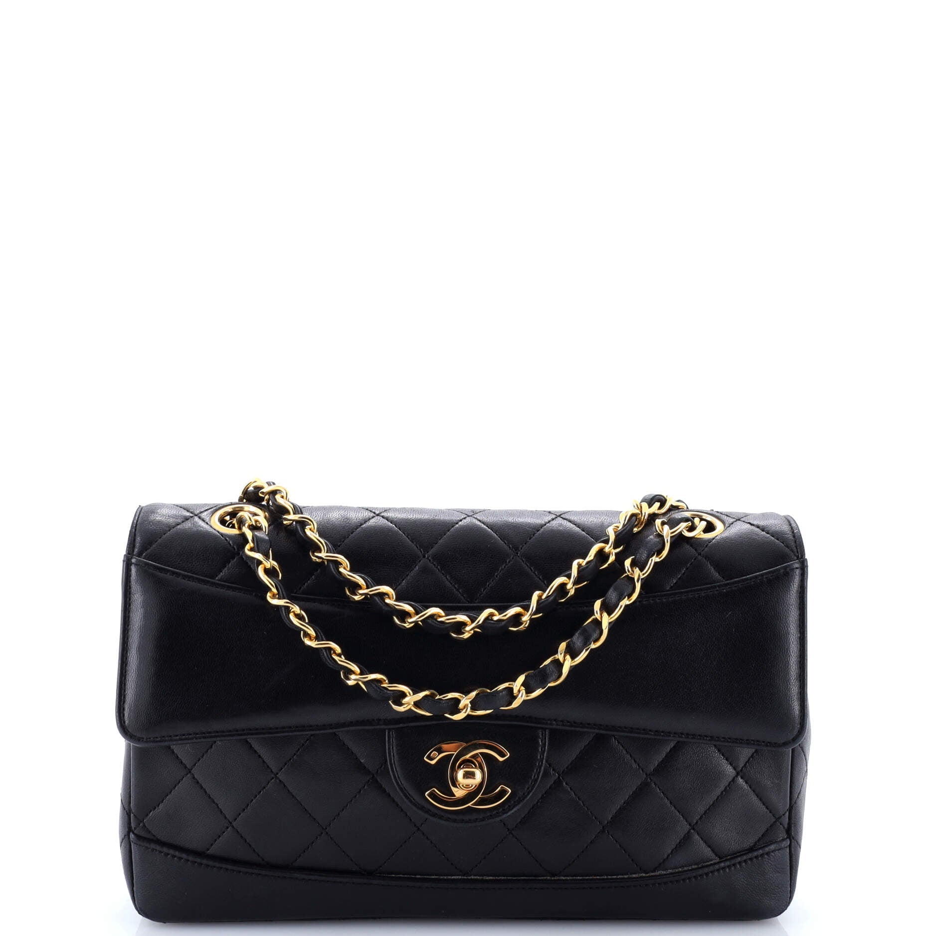Chanel Vintage CC Chain Flap Bag Quilted Lambskin Medium