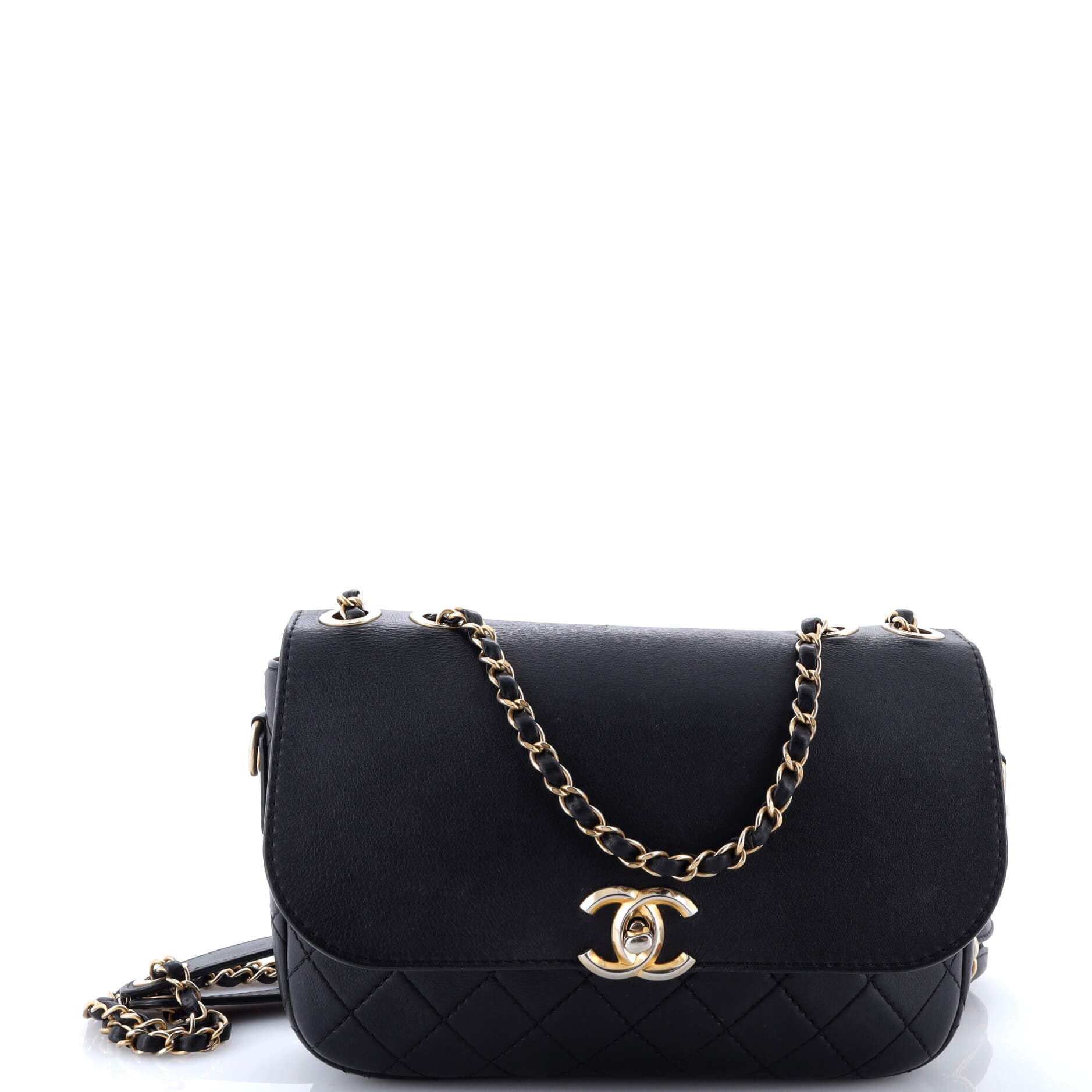 Chanel Multi Pouching Flap Bag with Coin Purse Quilted Calfskin Medium