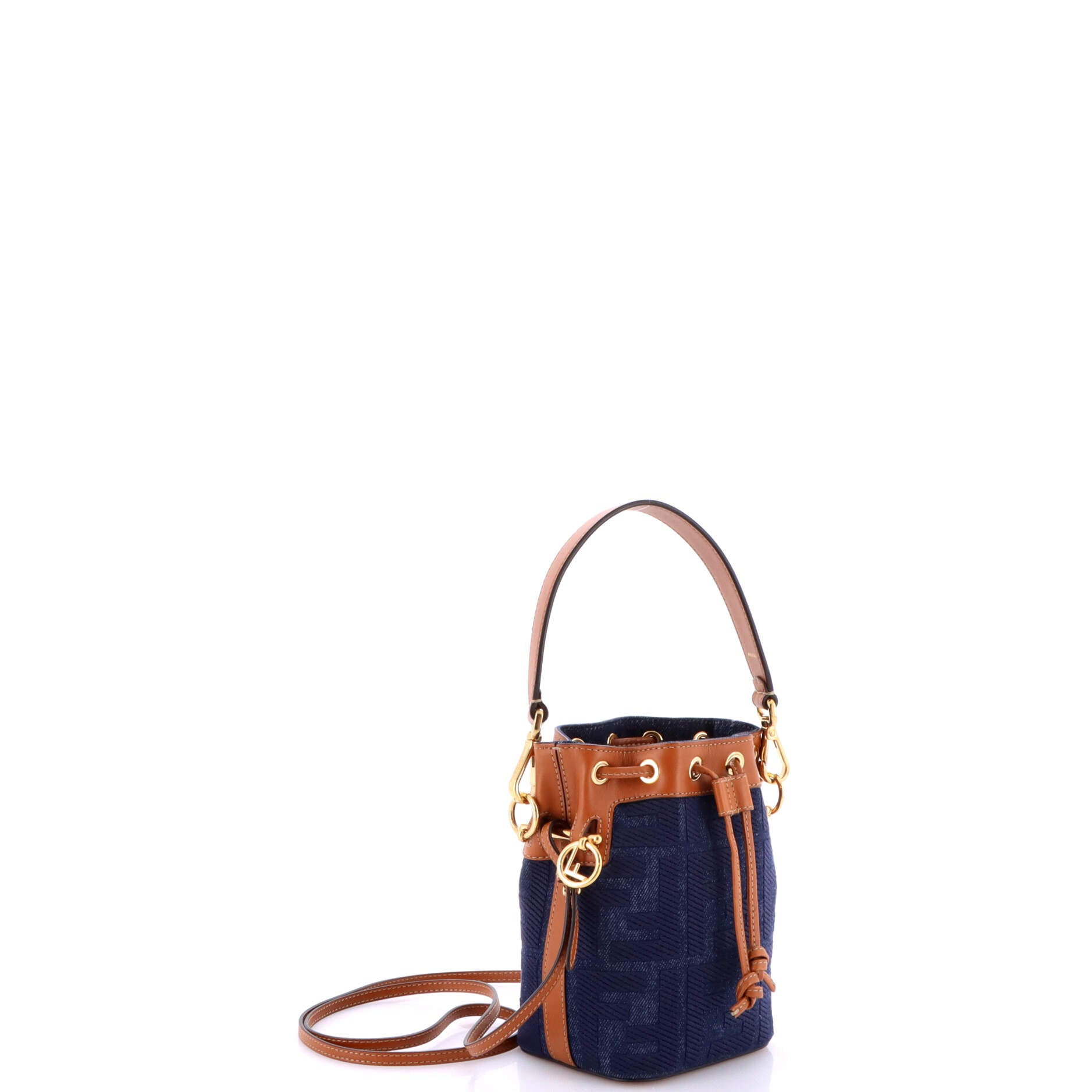 Fendi Mon Tresor Bucket Bag Zucca Denim Mini