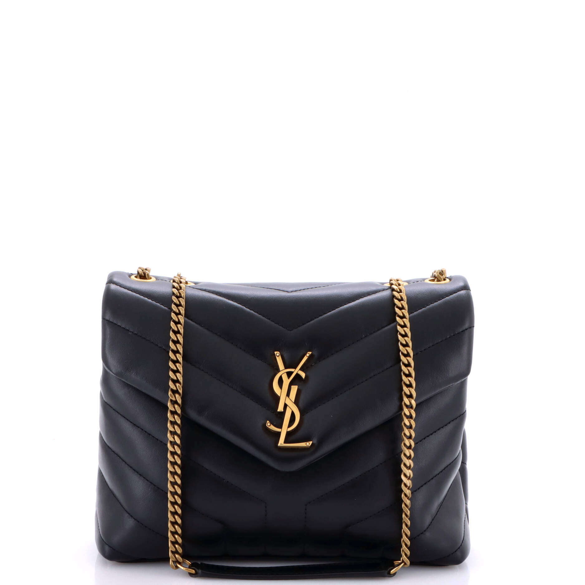 Saint Laurent Loulou Shoulder Bag Matelasse Chevron Leather Small