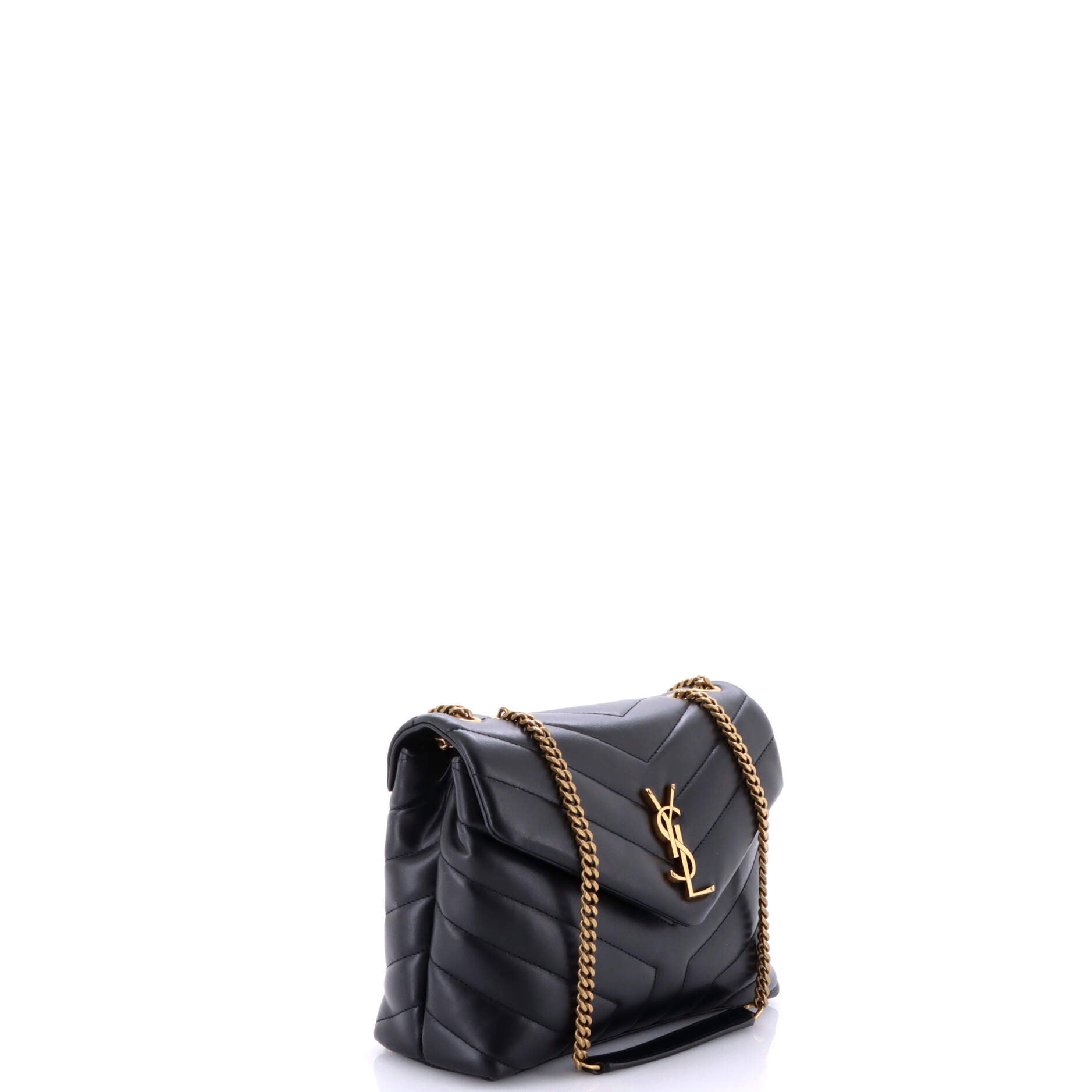 Saint Laurent Loulou Shoulder Bag Matelasse Chevron Leather Small