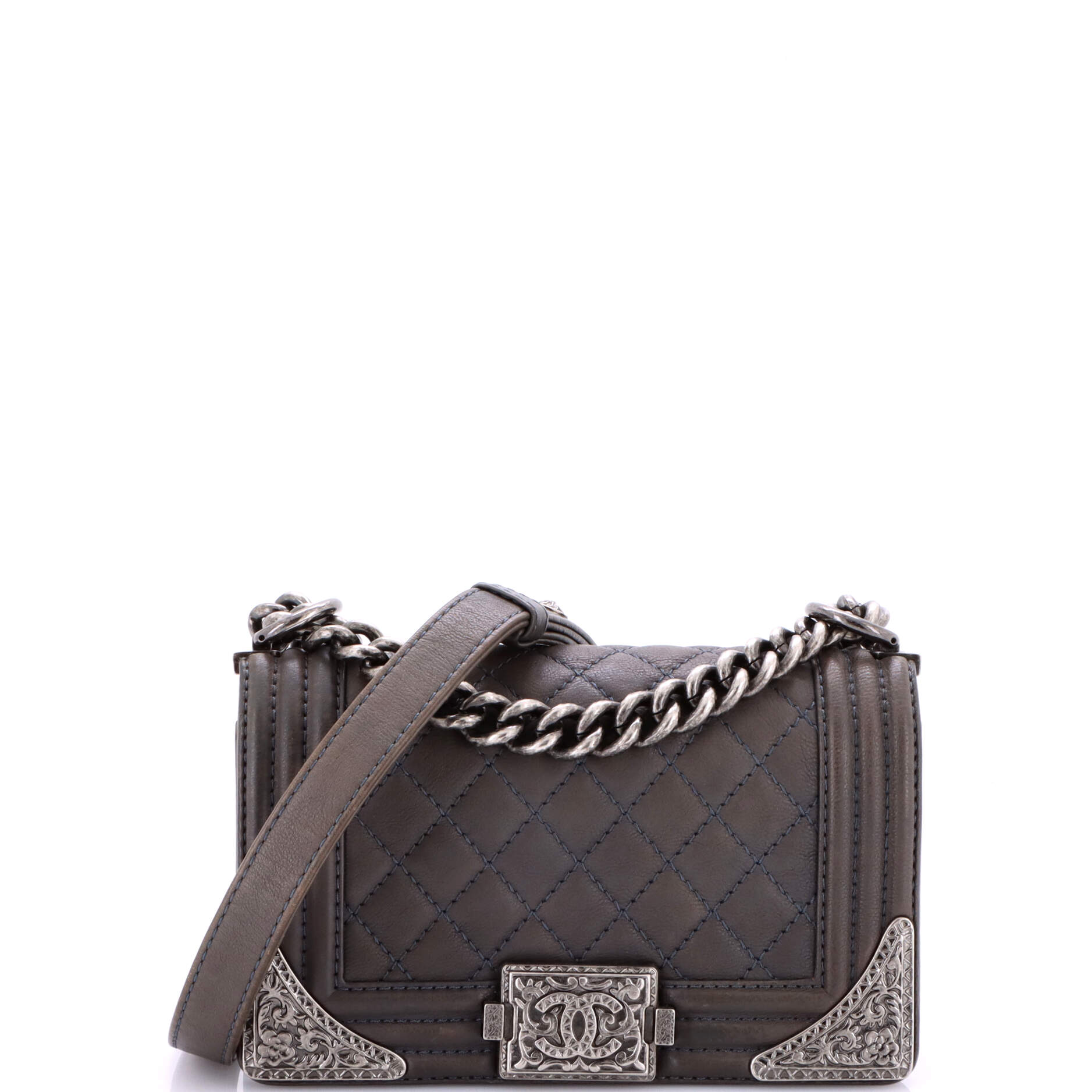 Chanel Paris-Dallas Boy Flap Bag Quilted Calfskin with Metal Adornments Small
