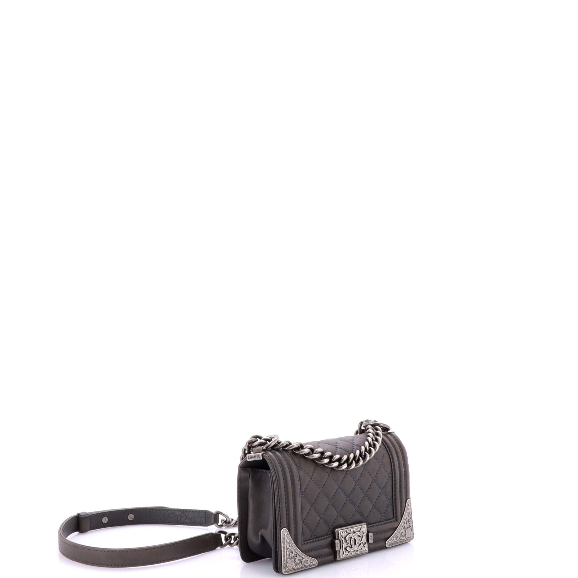 Chanel Paris-Dallas Boy Flap Bag Quilted Calfskin with Metal Adornments Small