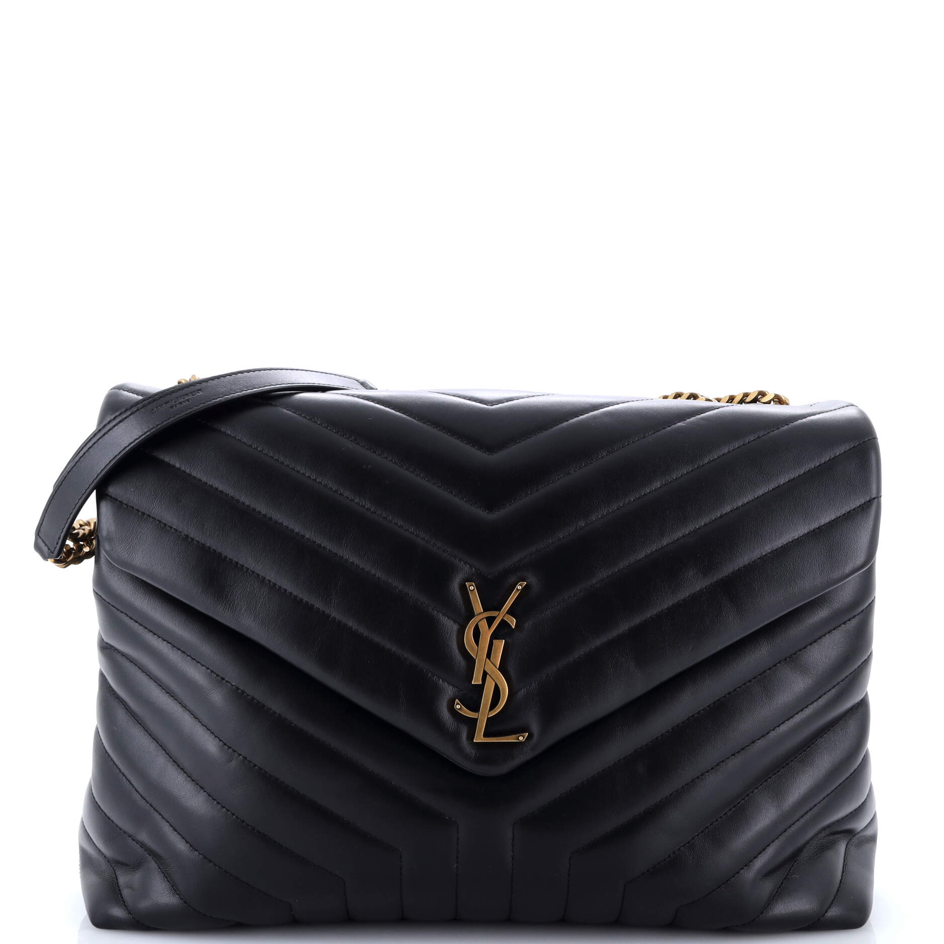 Saint Laurent Loulou Shoulder Bag Matelasse Chevron Leather Large