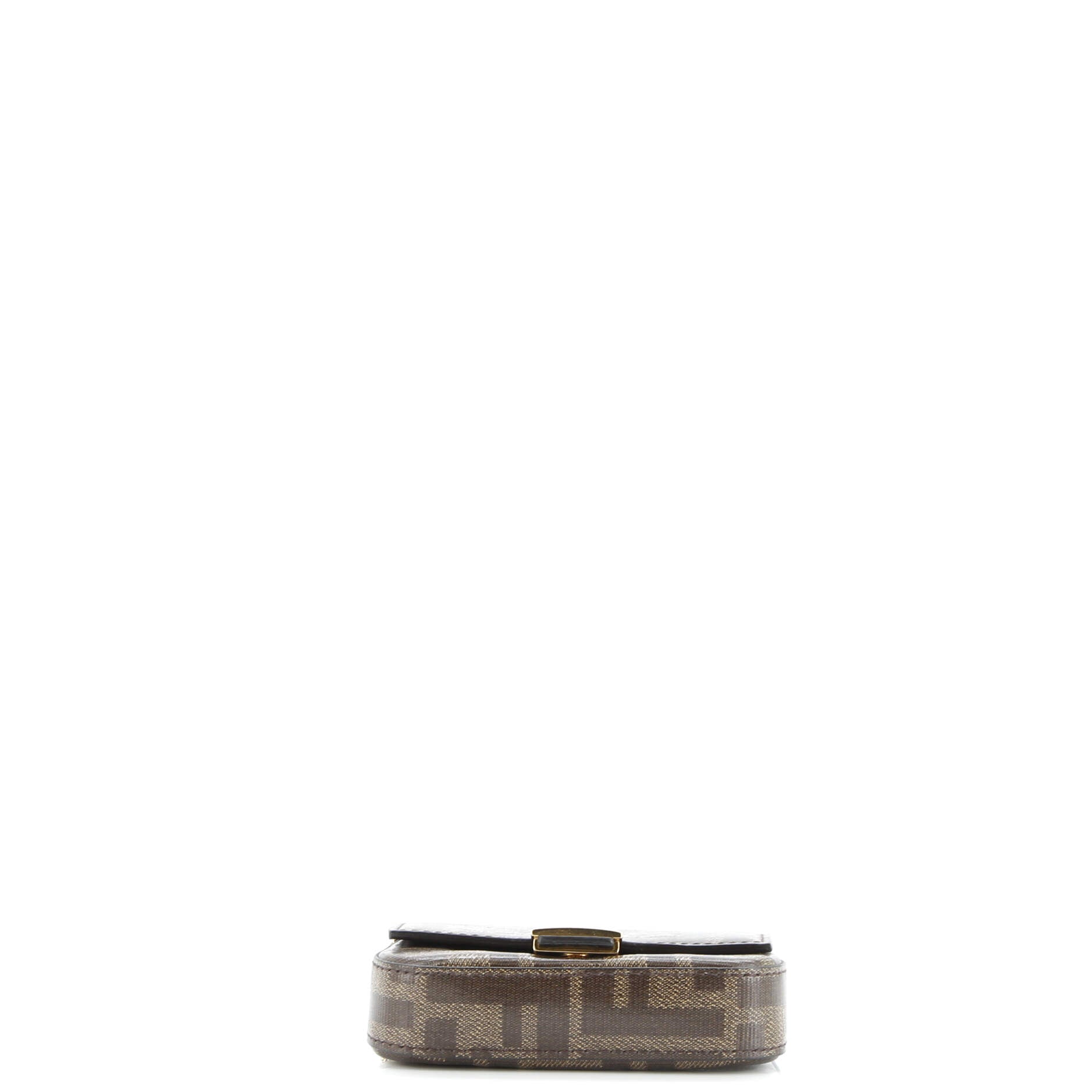 Fendi Chain Baguette Charm Bag Zucca Coated Canvas Nano
