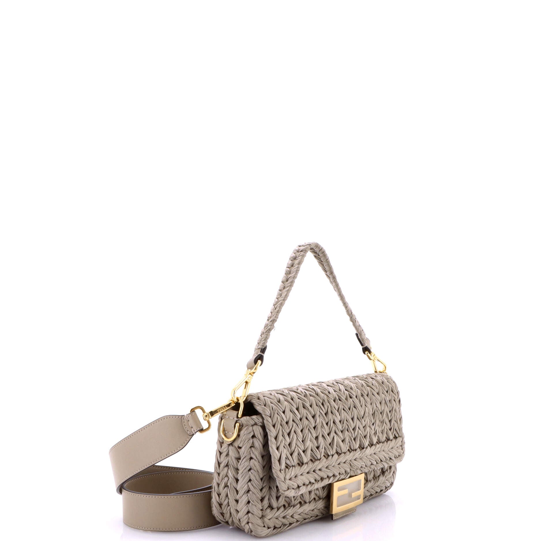 Fendi Baguette NM Bag Woven Raffia Medium