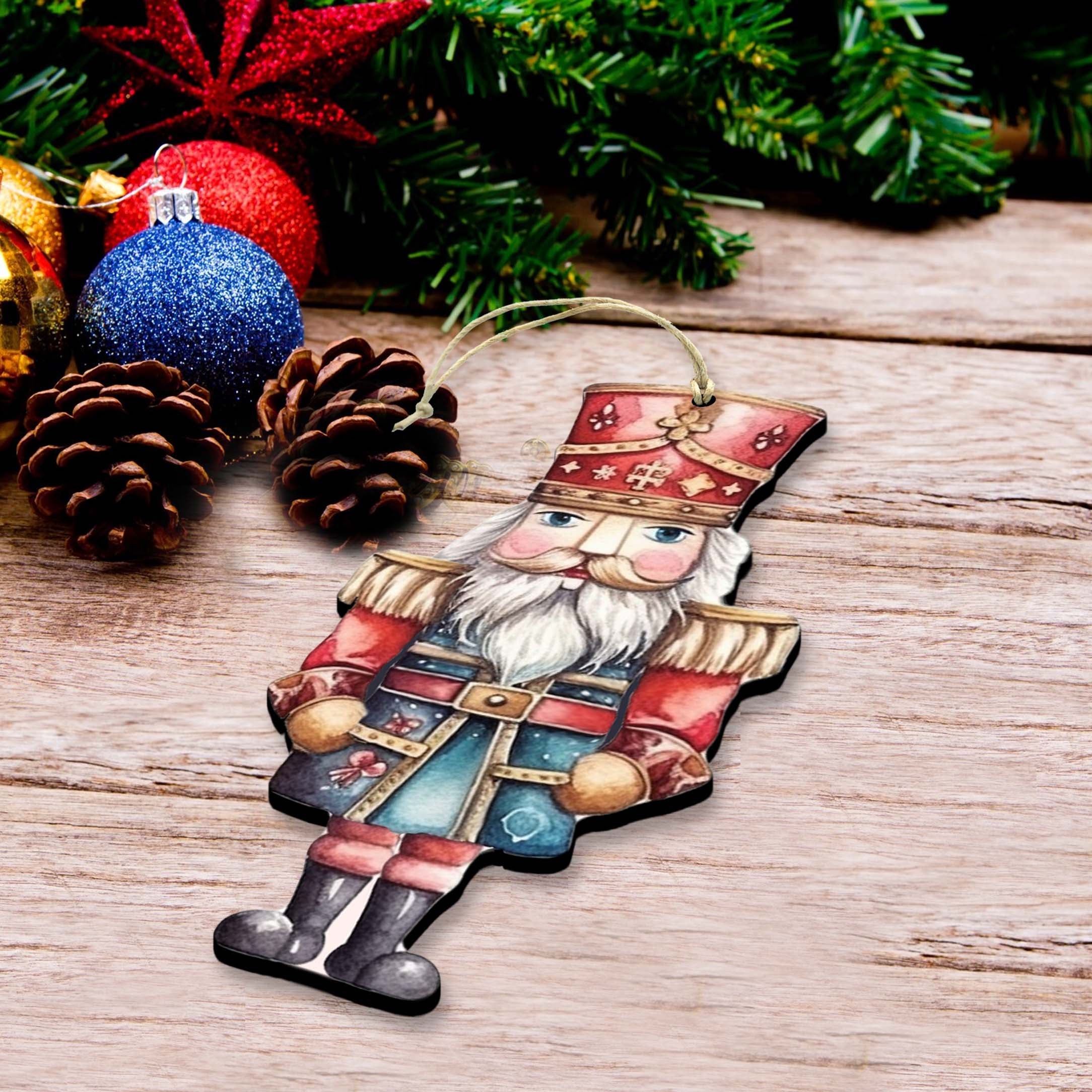 Nutcrackers Decorative Wooden Ornaments of 3 by G. Debrekht - Christmas Decor - 8091008-S3