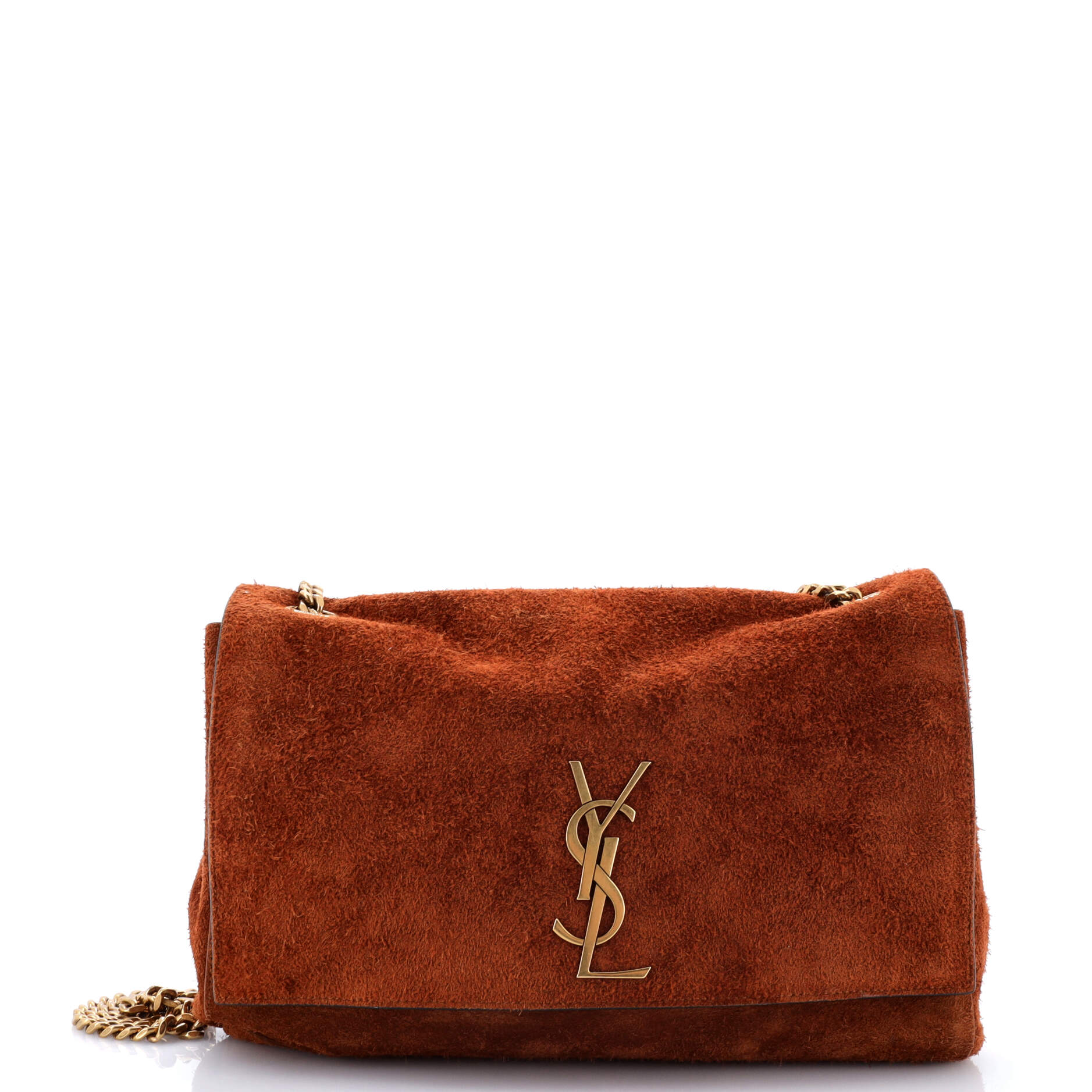 Saint Laurent Classic Monogram Reversible Shoulder Bag Suede and Leather Medium