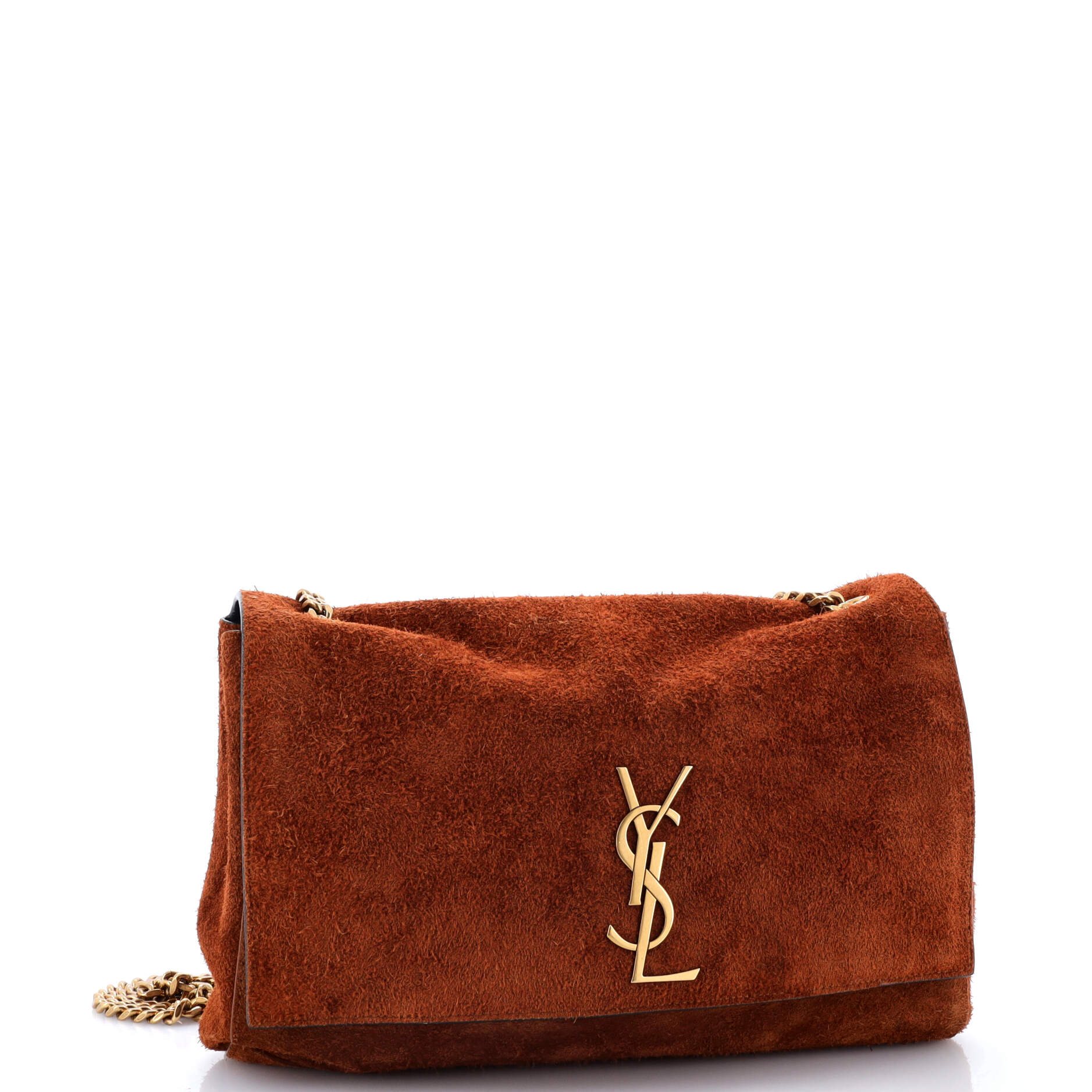 Saint Laurent Classic Monogram Reversible Shoulder Bag Suede and Leather Medium