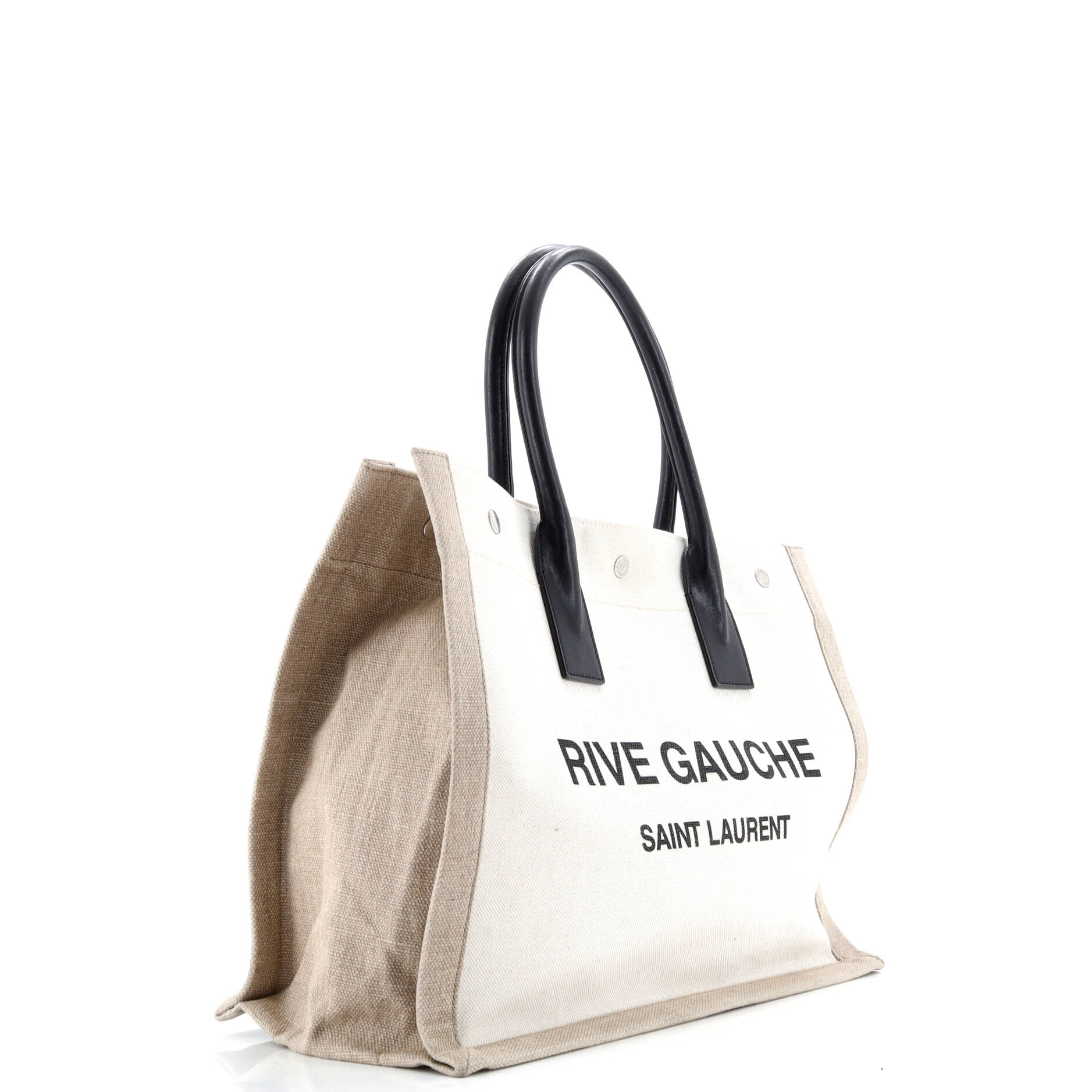 Saint Laurent Rive Gauche Shopper Tote Canvas Small