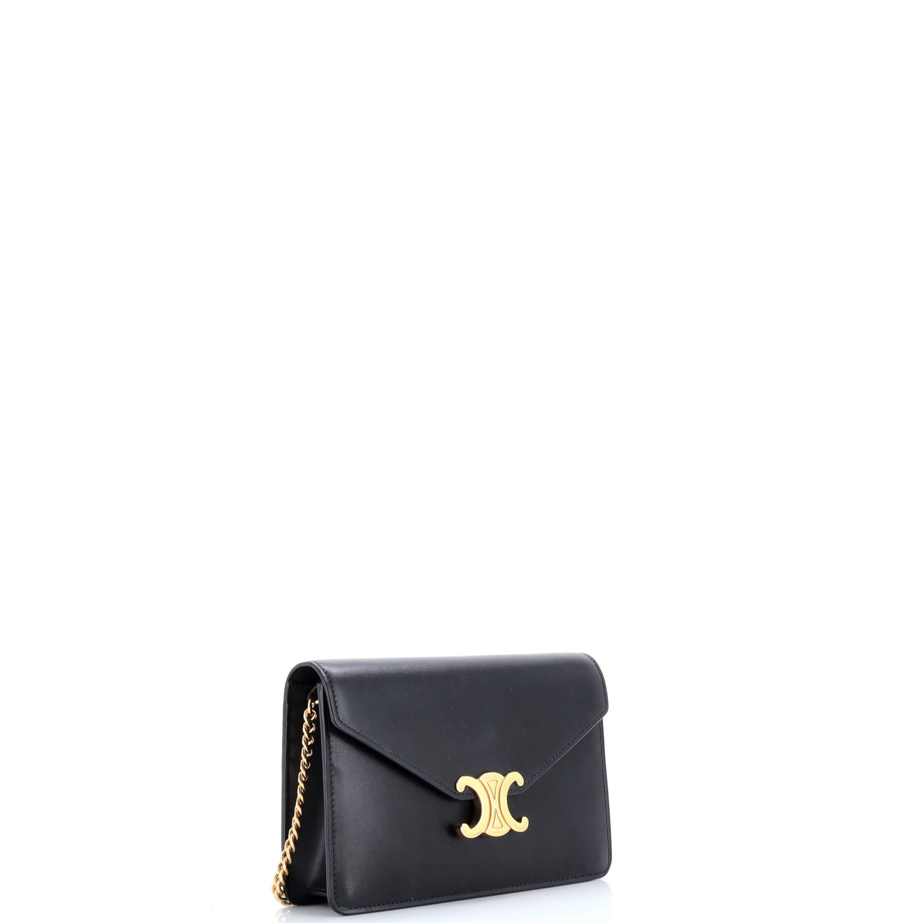 Celine Margo Triomphe Wallet on Chain Leather