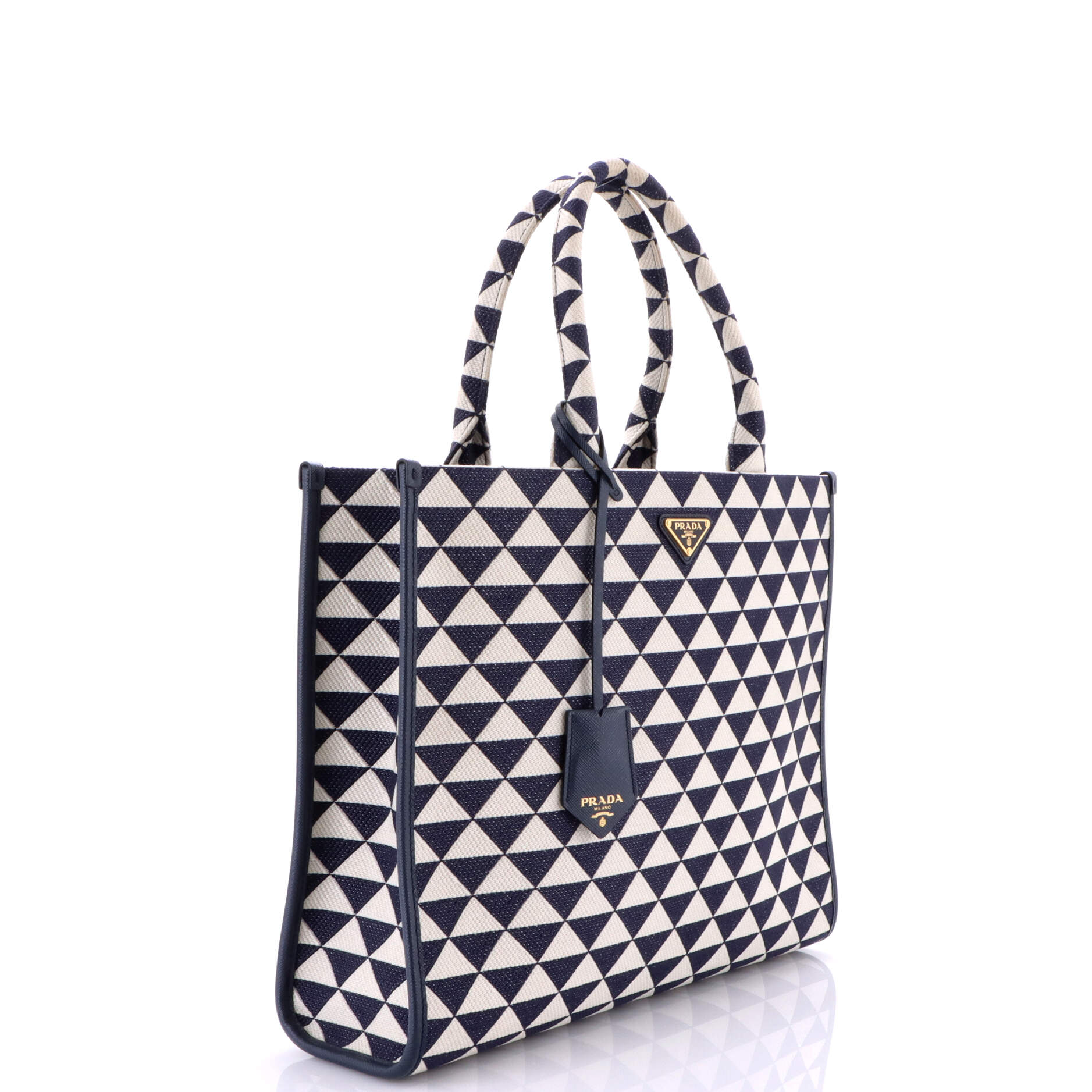 Prada Symbole Shopper Tote Jacquard Large