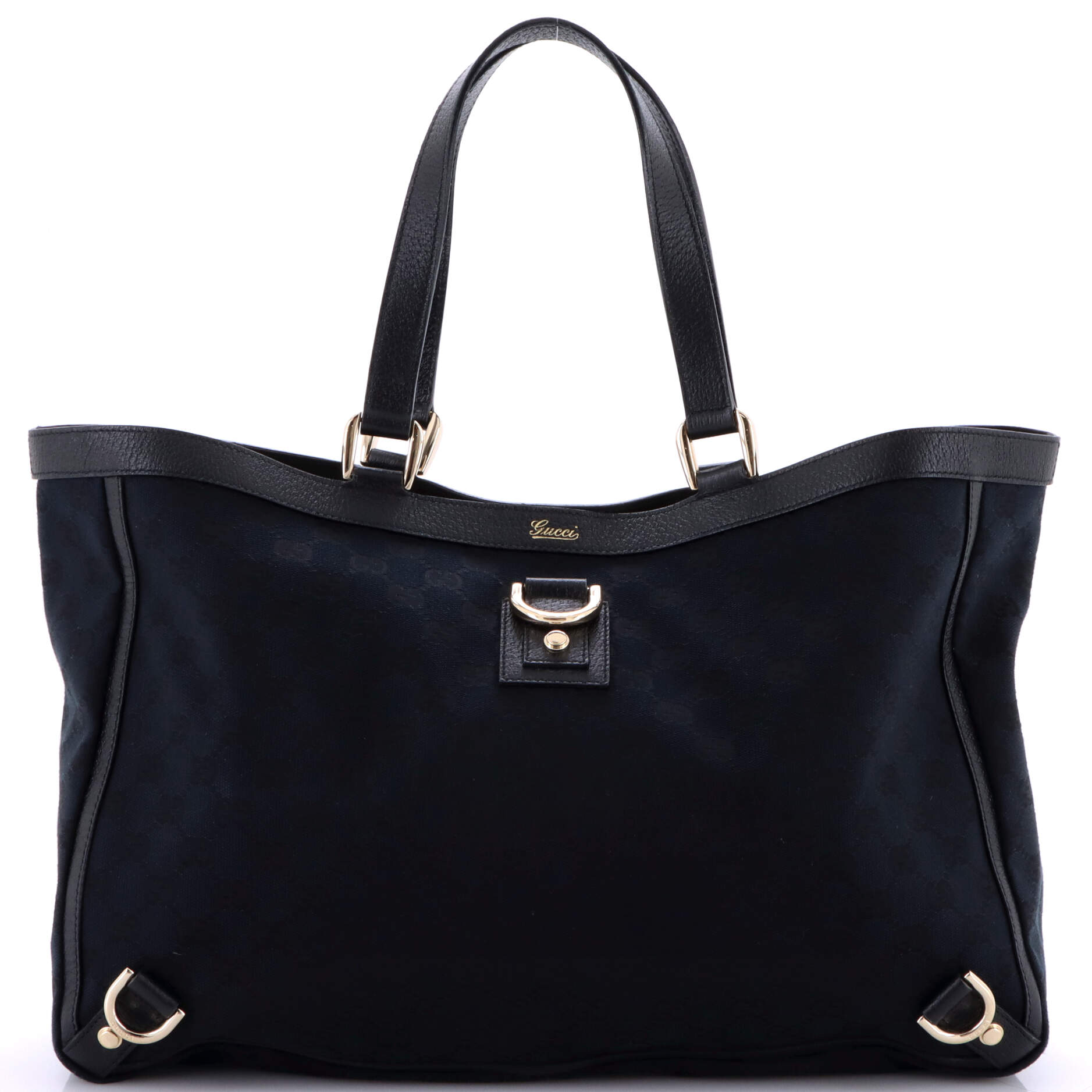 Gucci Abbey D-Ring Tote GG Canvas with Leather Large