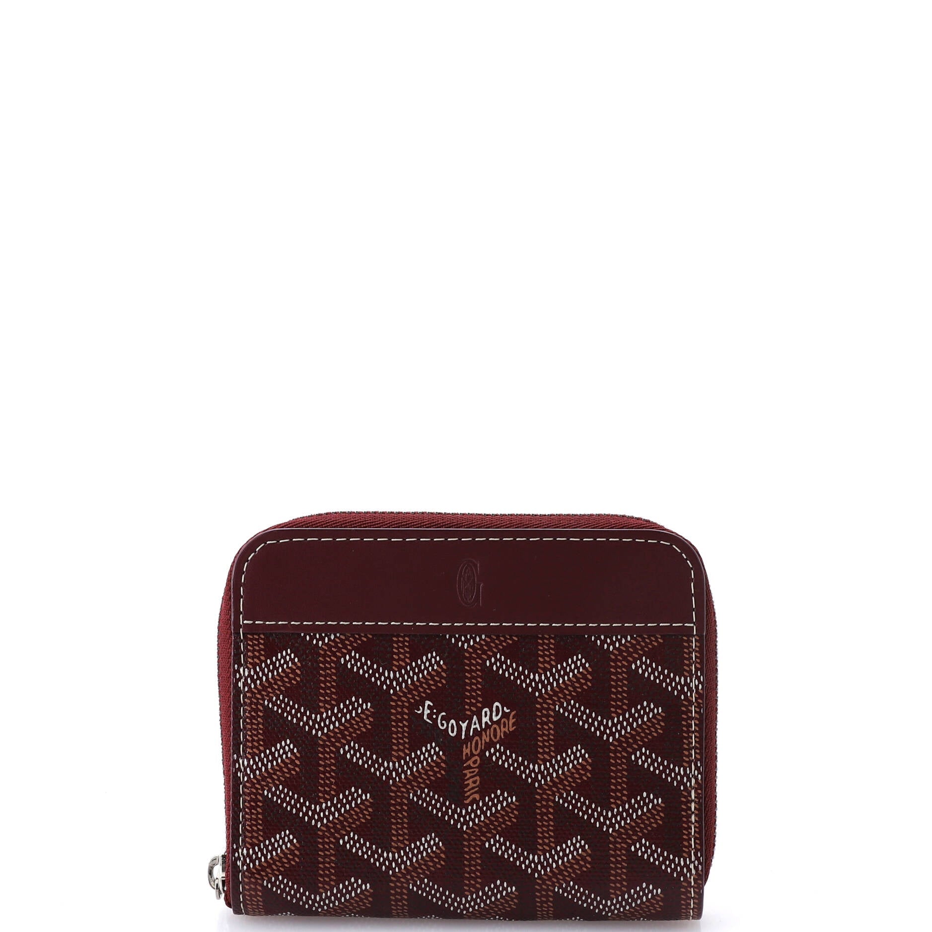 Goyard Matignon Zip Wallet Coated Canvas with Leather PM