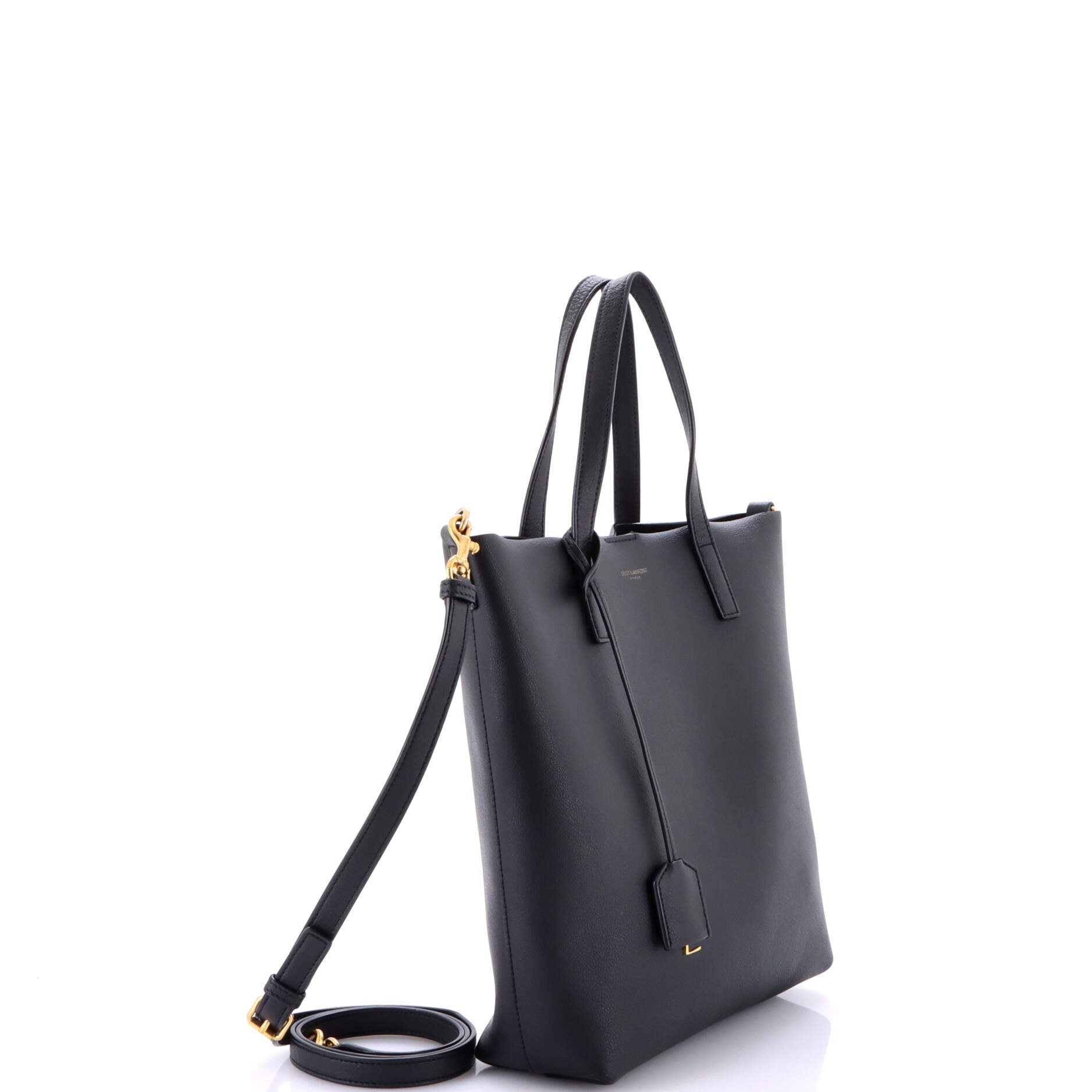 Saint Laurent Shopper Tote Leather Toy