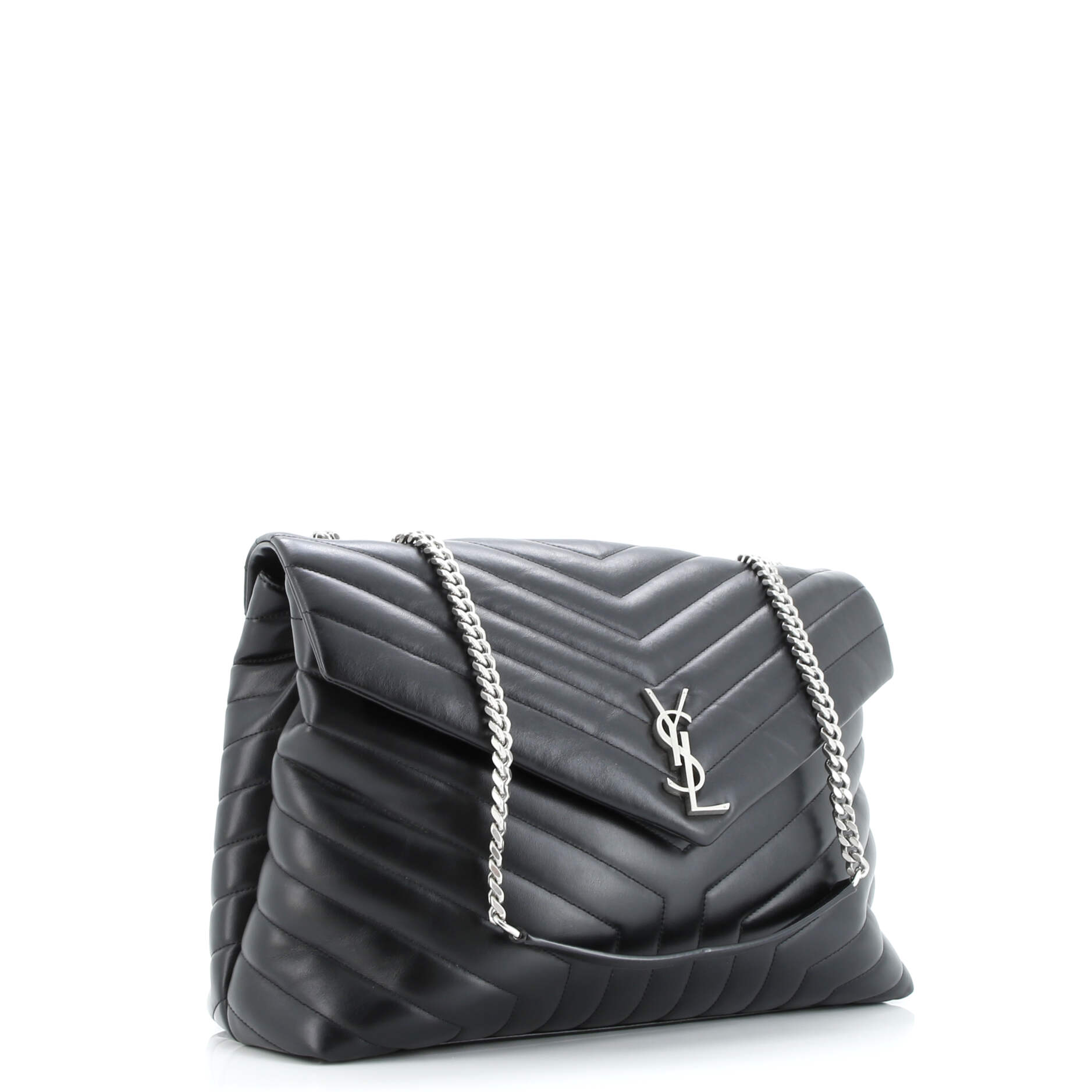 Saint Laurent Loulou Shoulder Bag Matelasse Chevron Leather Large