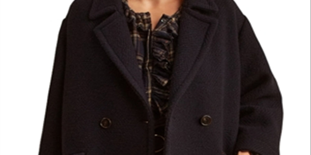 Gerard Darel Women's Sarah Double Breasted Coat Blue Size 1 by Steals