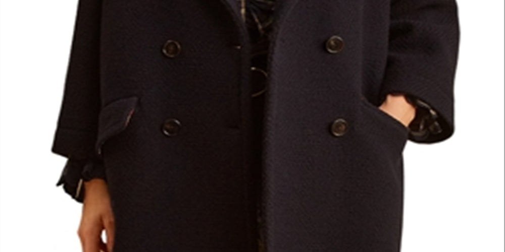 Gerard Darel Women's Sarah Double Breasted Coat Blue Size 1 by Steals