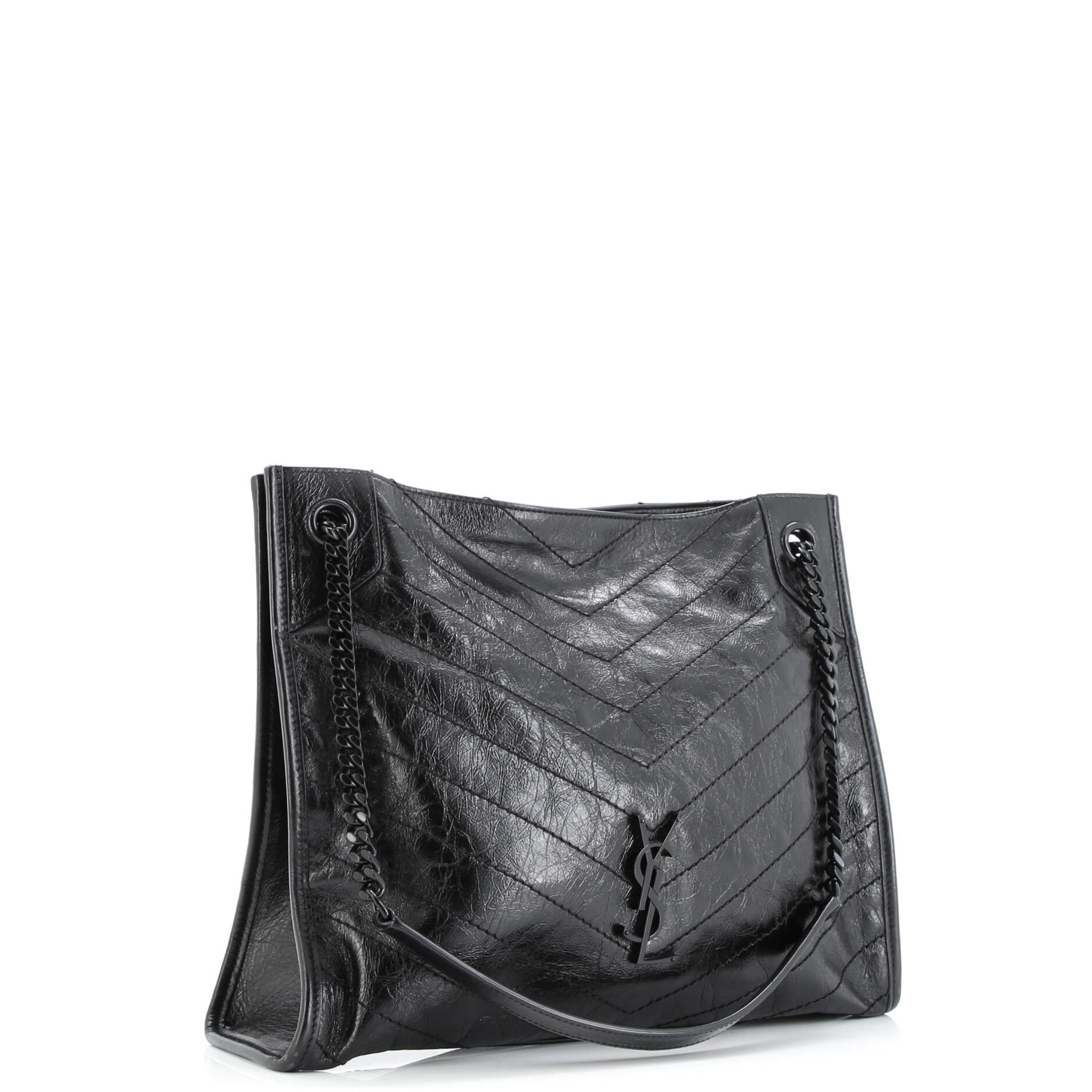 Saint Laurent Niki Shopping Tote Matelasse Chevron Leather Medium