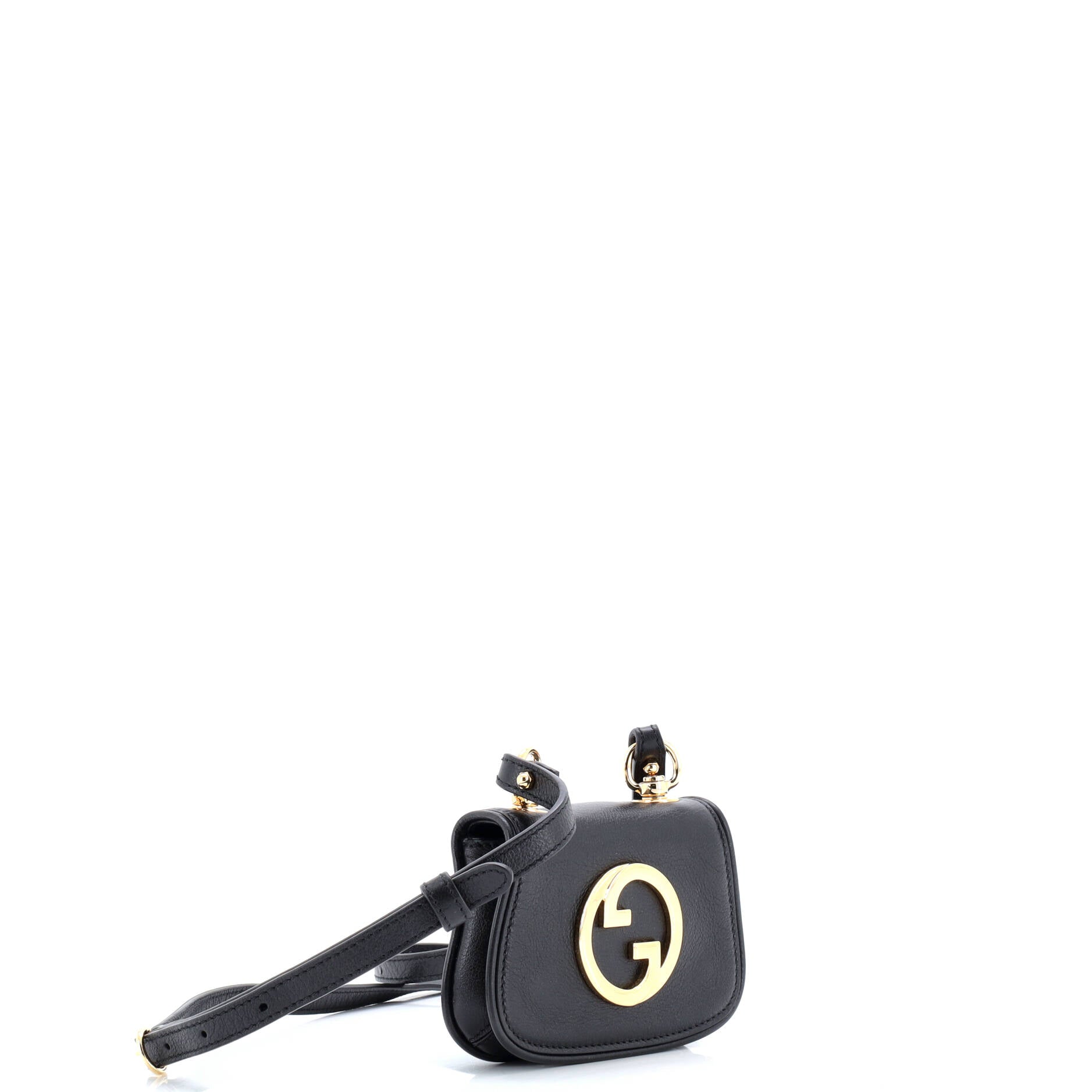 Gucci Blondie NM Card Case Wallet with Strap Leather