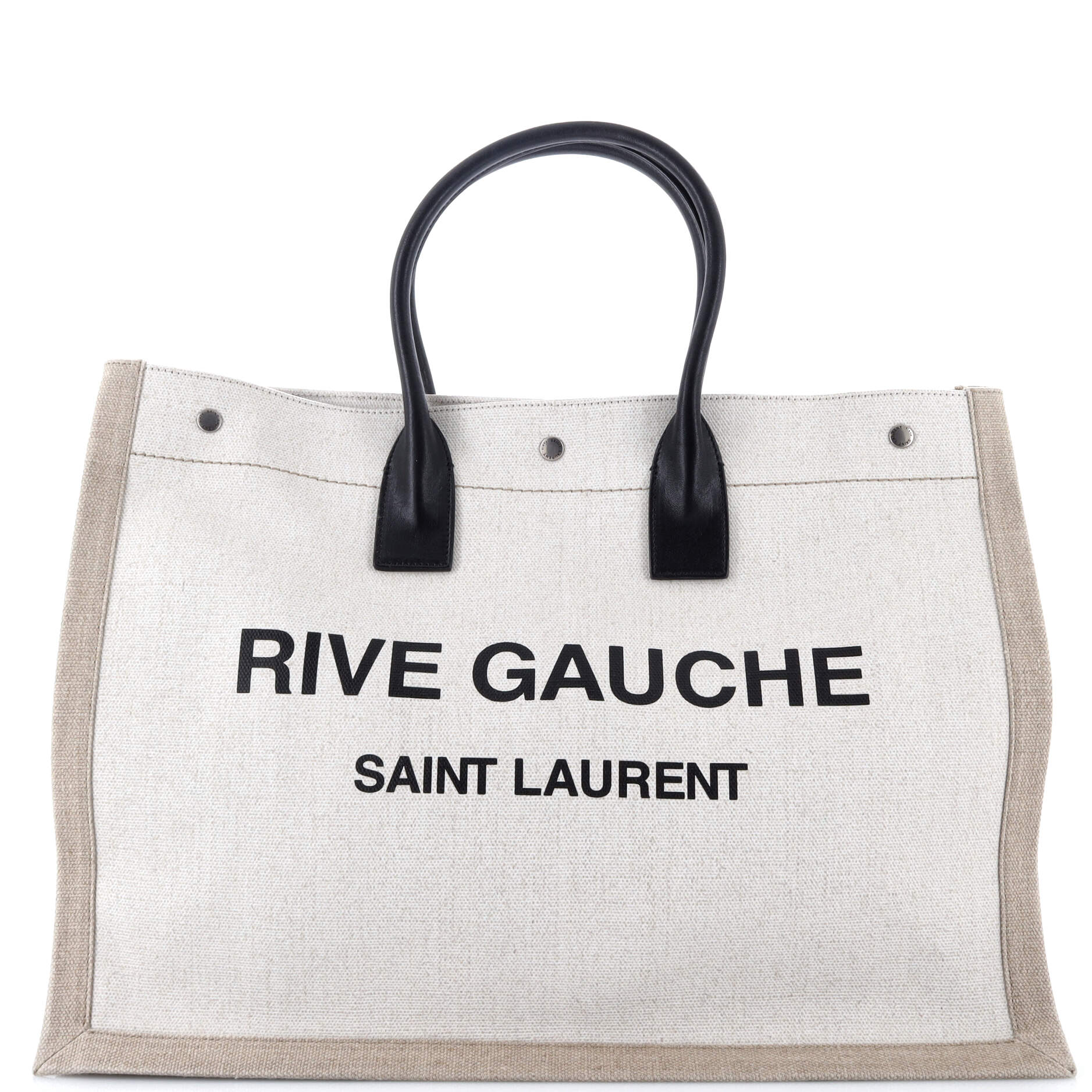 Saint Laurent Rive Gauche Shopper Tote Canvas Large