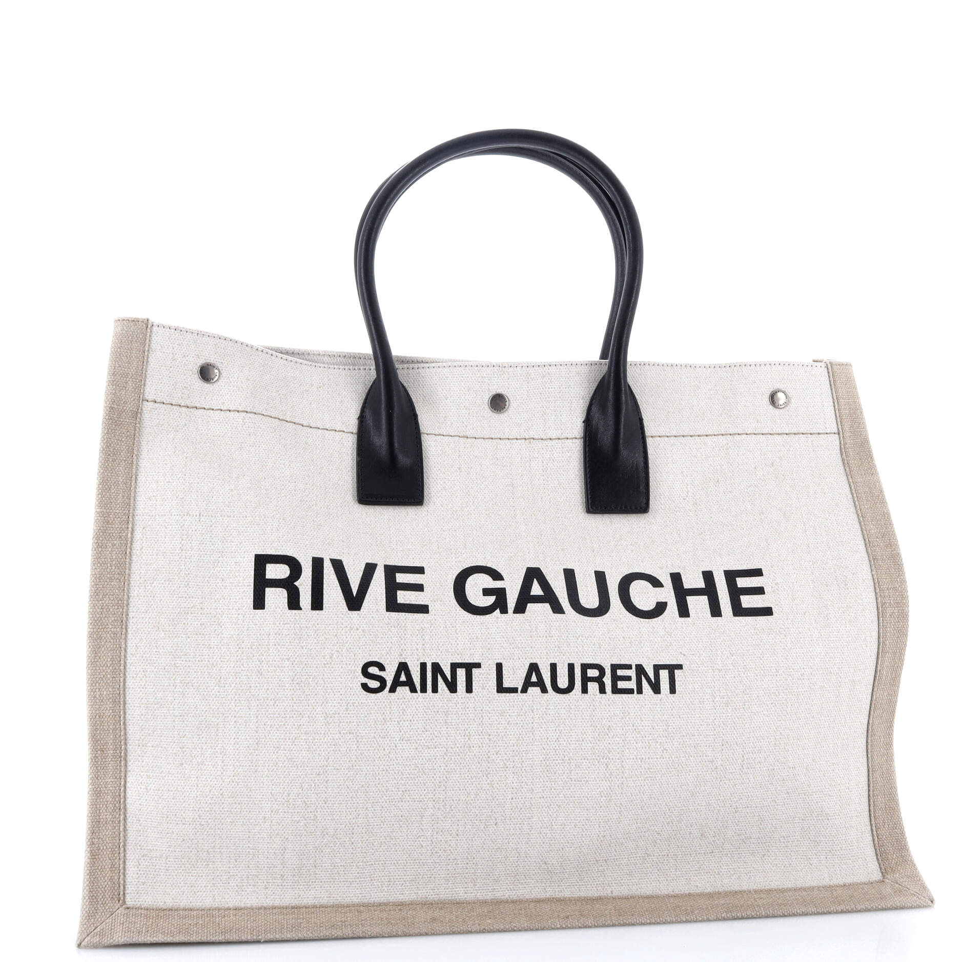 Saint Laurent Rive Gauche Shopper Tote Canvas Large