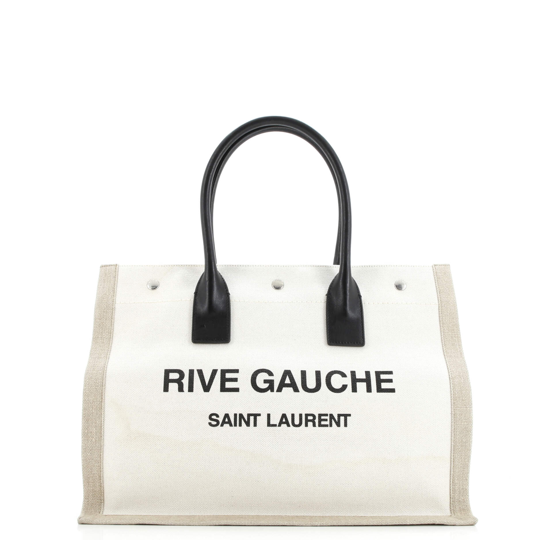 Saint Laurent Rive Gauche Shopper Tote Canvas Small
