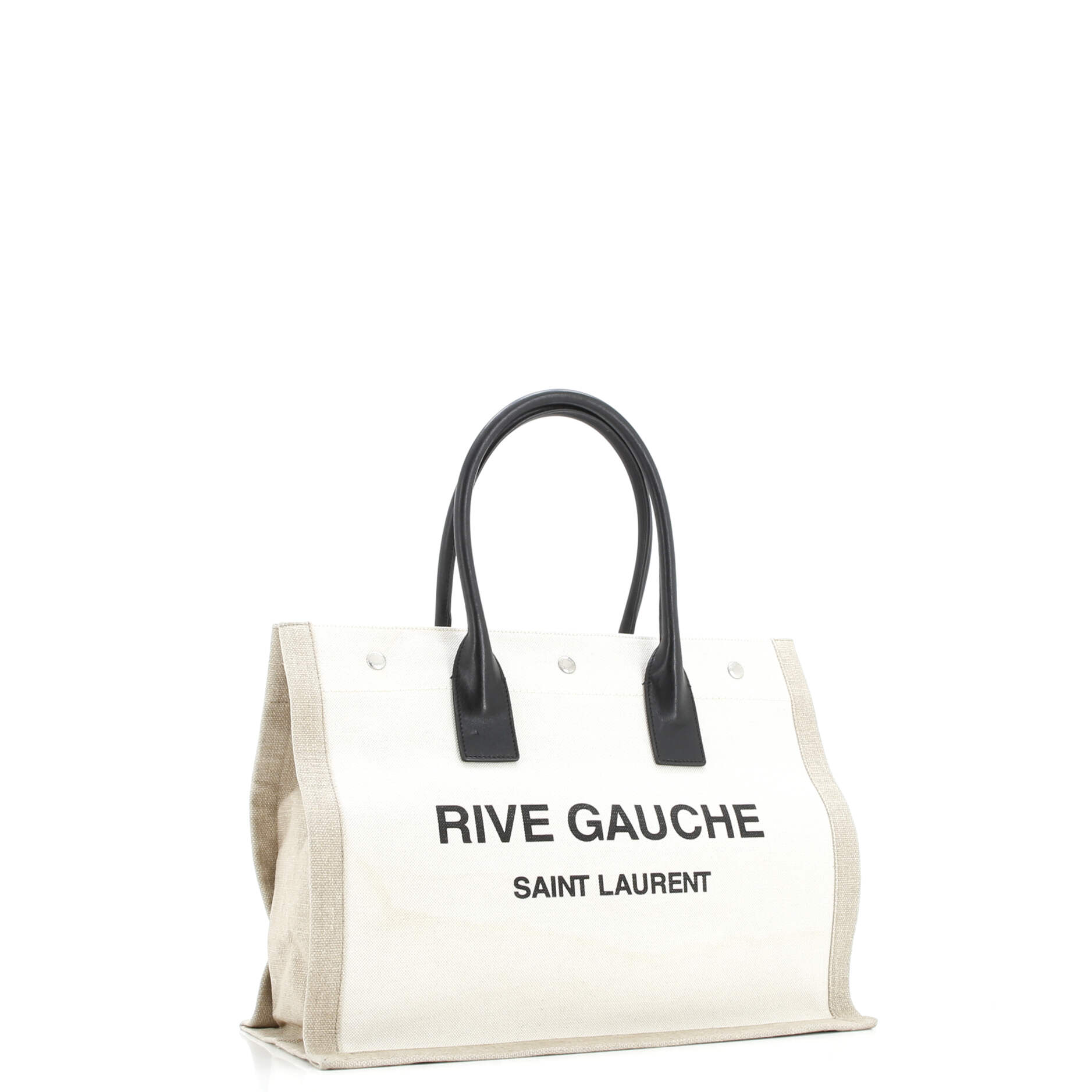 Saint Laurent Rive Gauche Shopper Tote Canvas Small