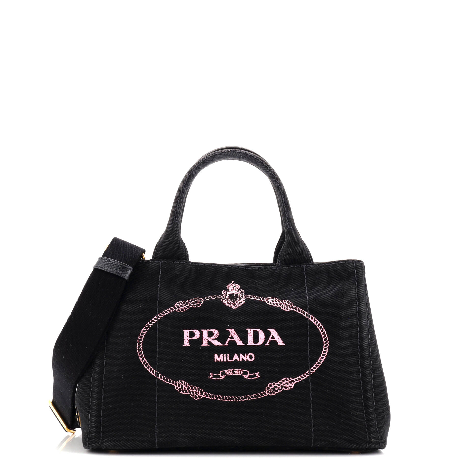 Prada Canapa Convertible Tote Canvas Mini