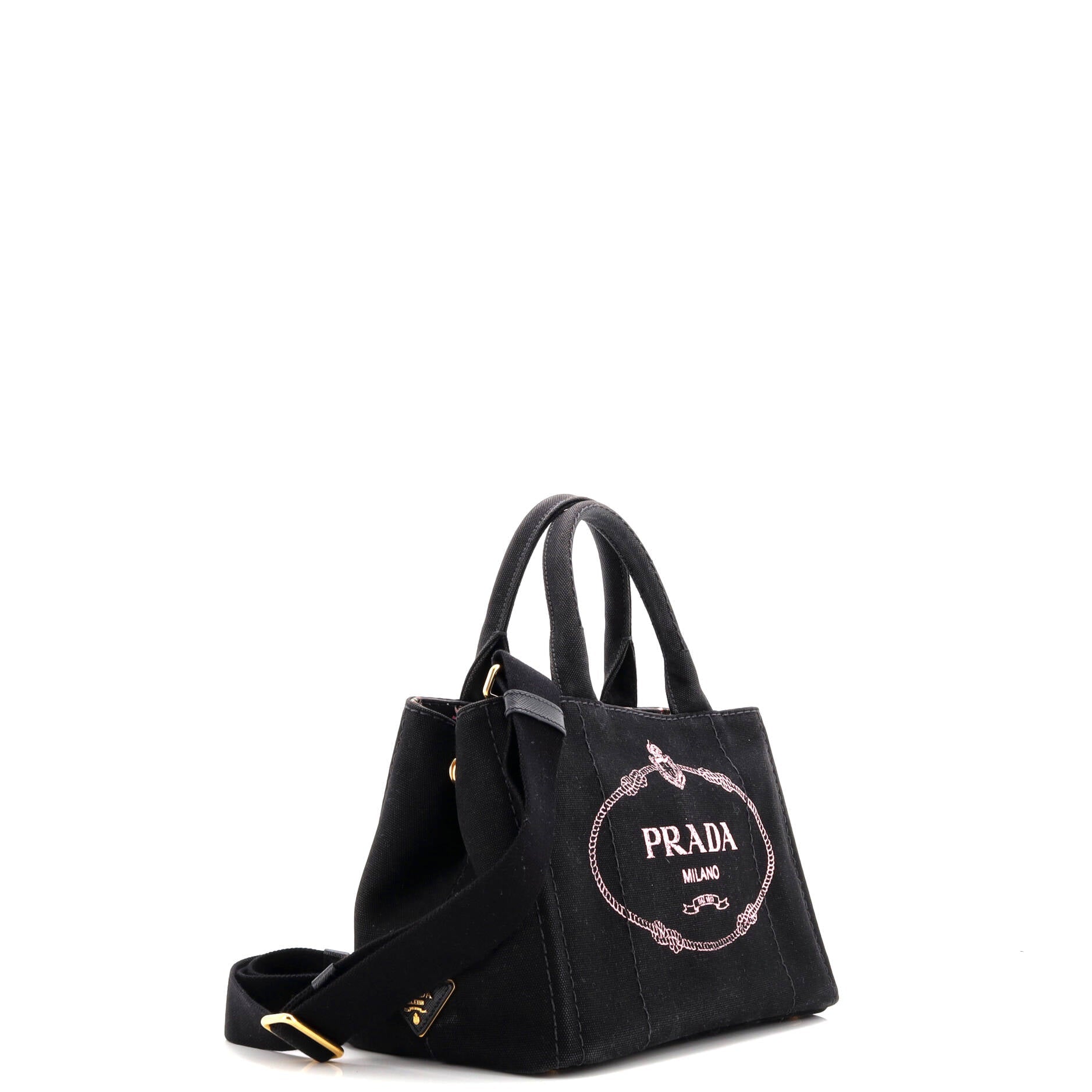 Prada Canapa Convertible Tote Canvas Mini