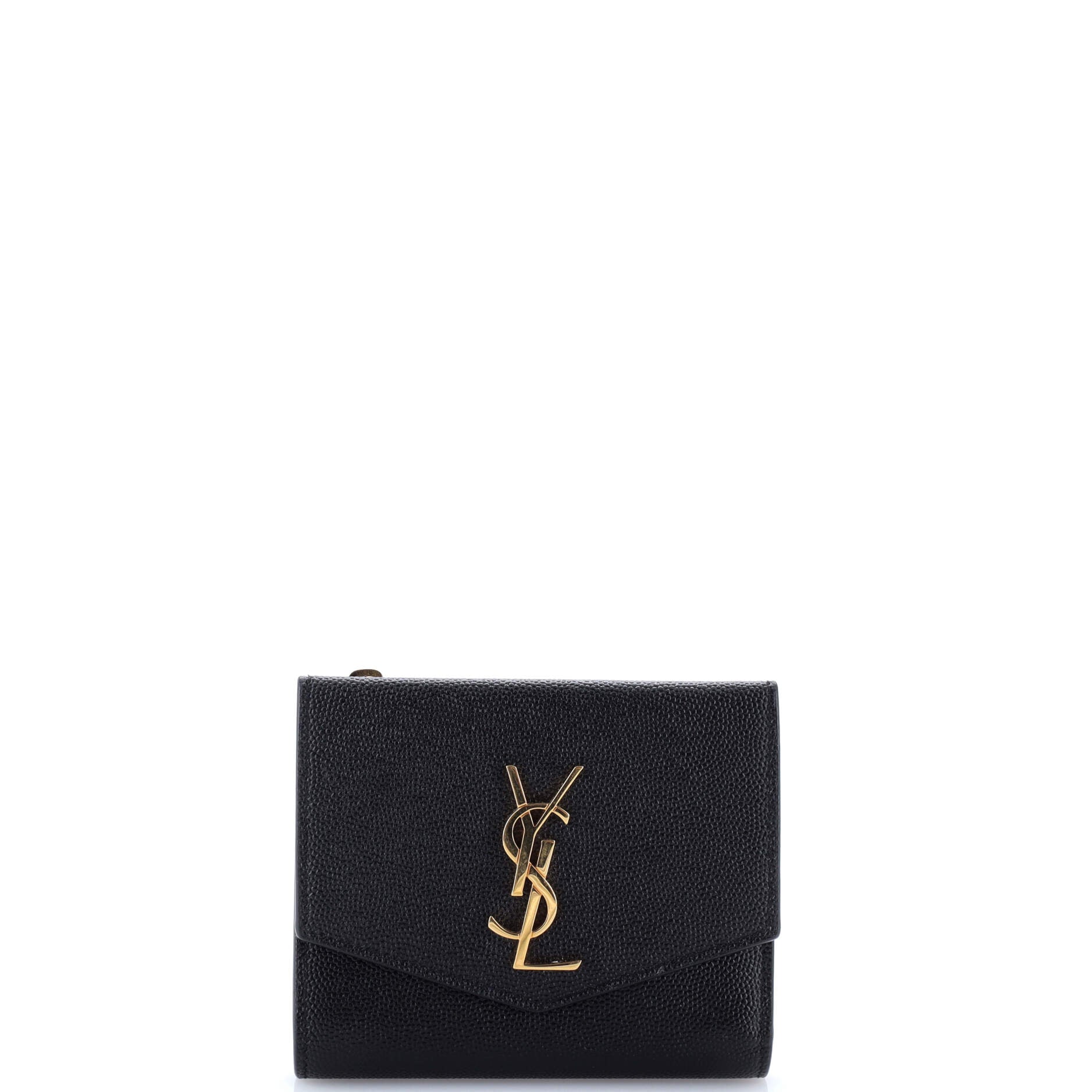 Saint Laurent Uptown Compact Flap Wallet Leather