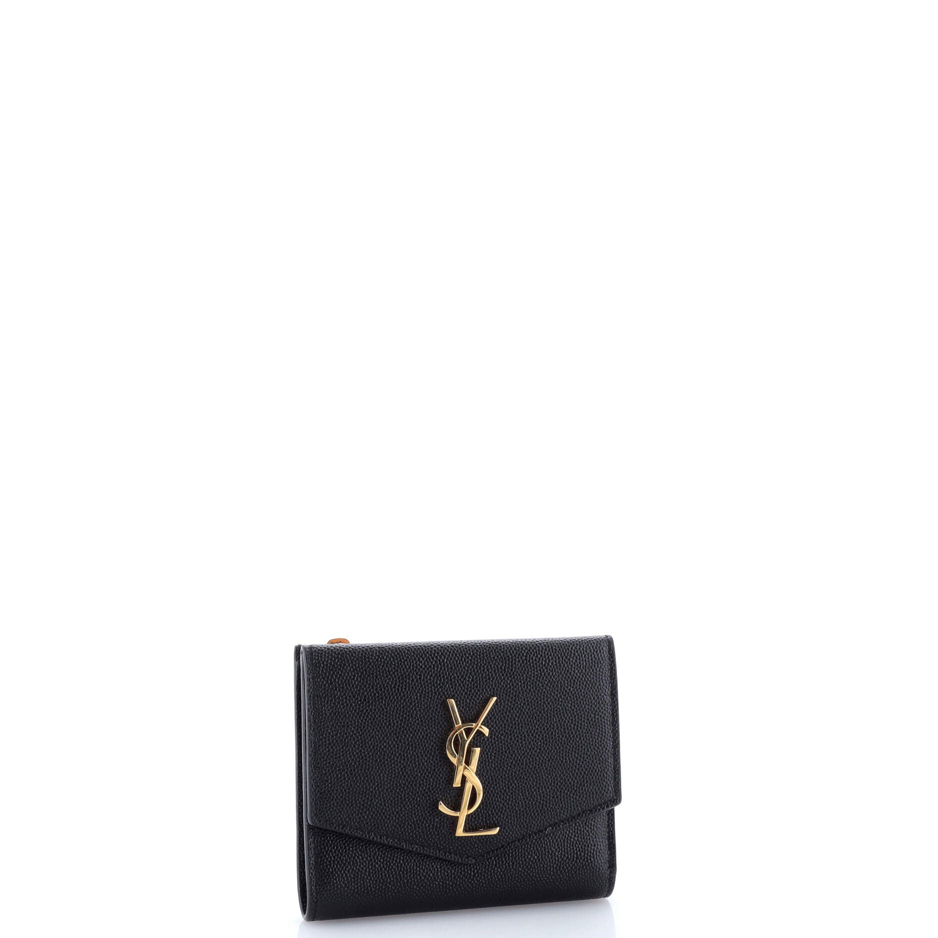 Saint Laurent Uptown Compact Flap Wallet Leather