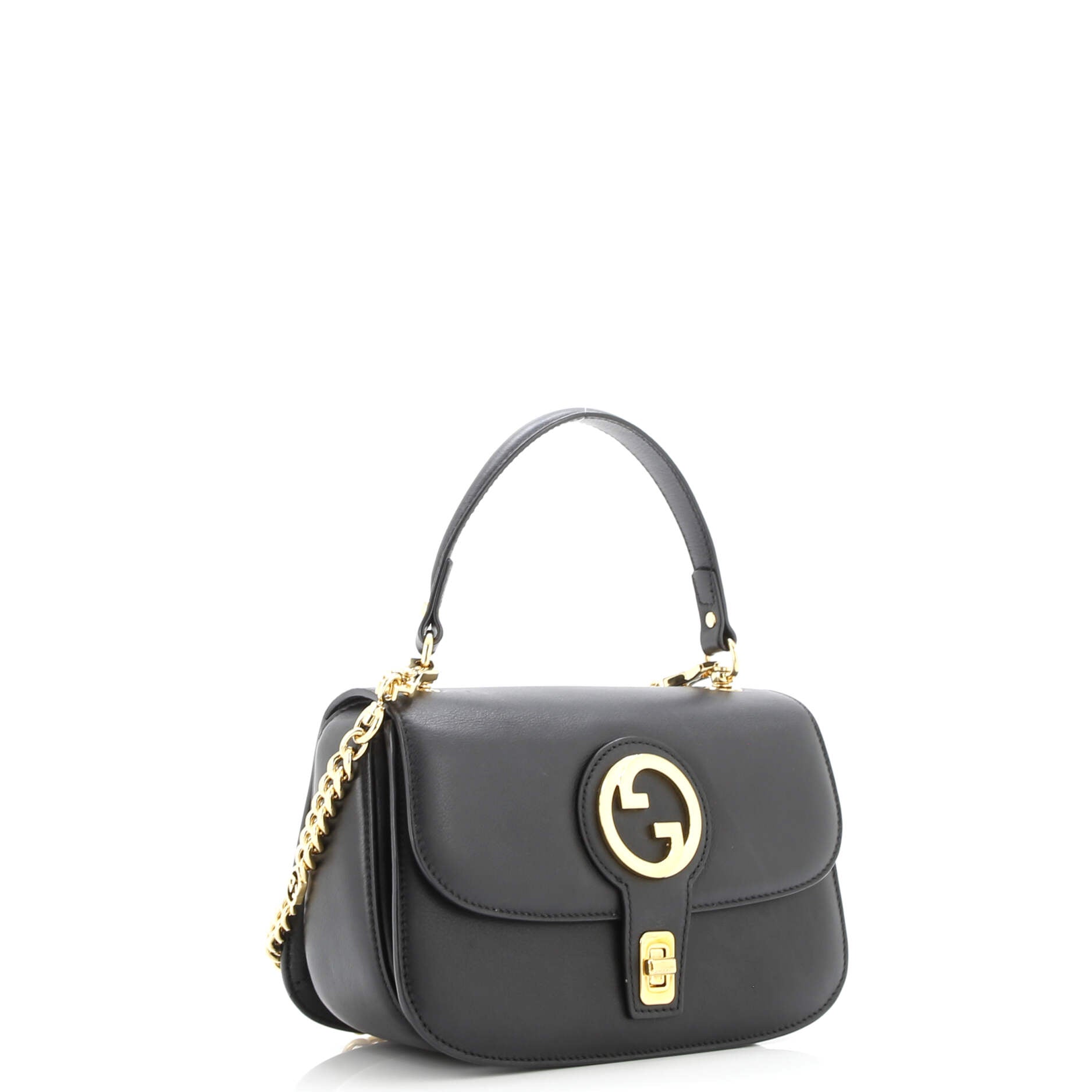 Gucci Blondie NM Chain Top Handle Bag Leather Small