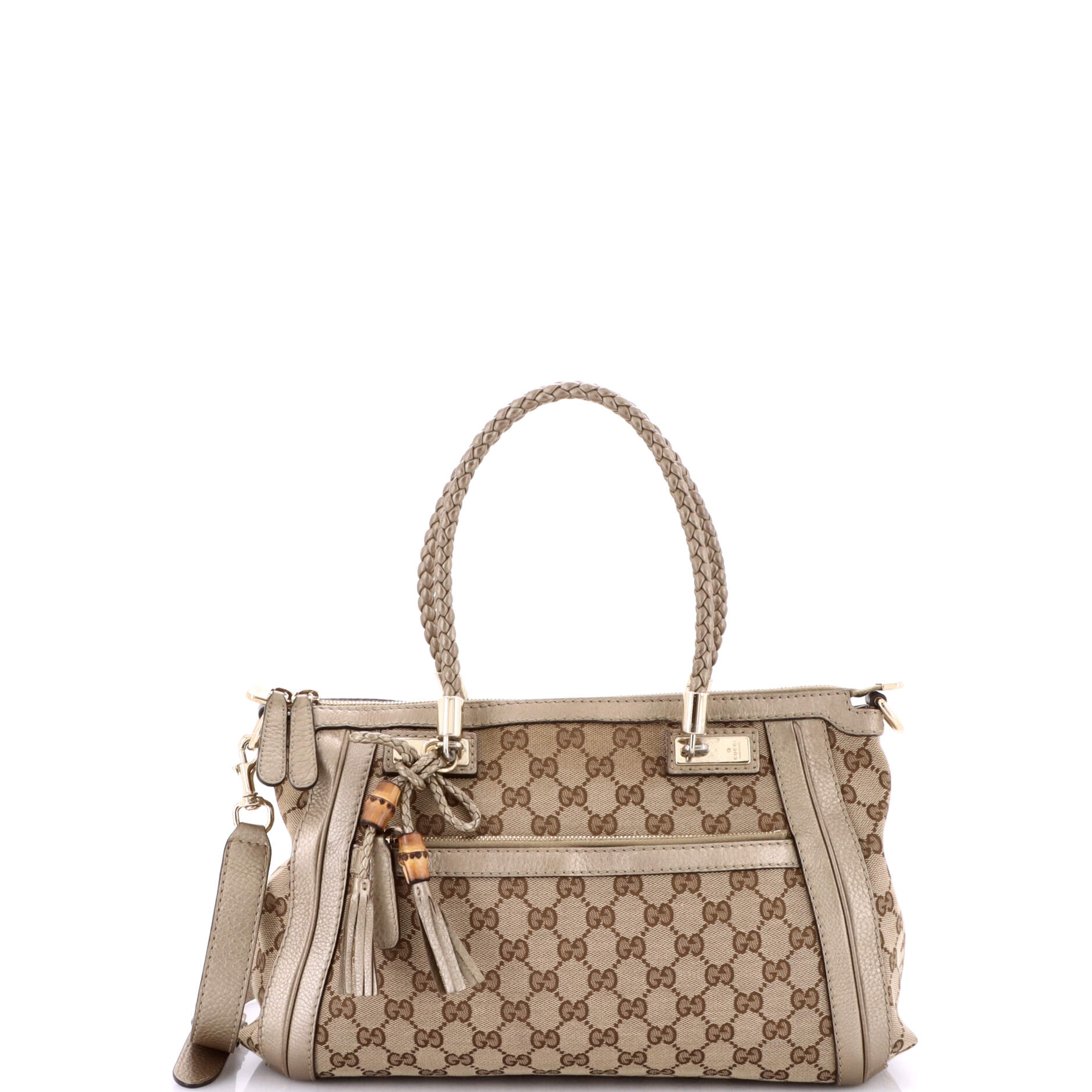 Gucci Bella Convertible Top Handle Bag GG Canvas Small