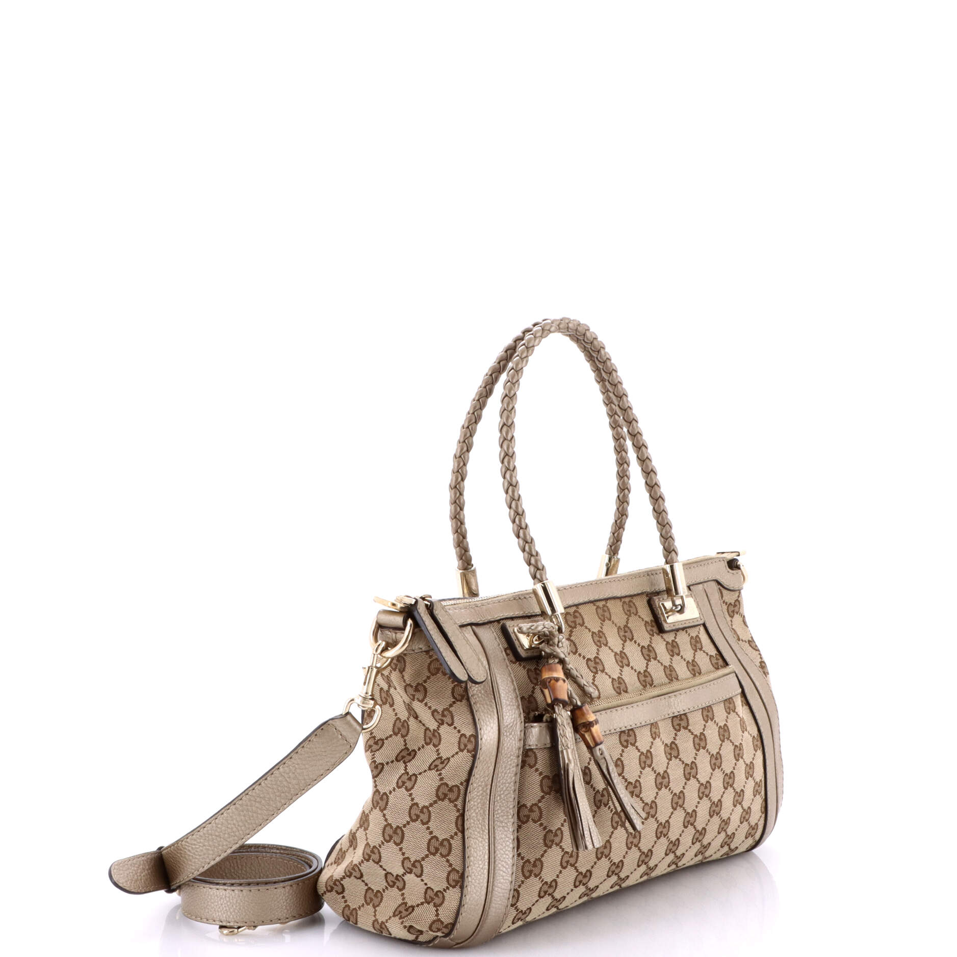 Gucci Bella Convertible Top Handle Bag GG Canvas Small