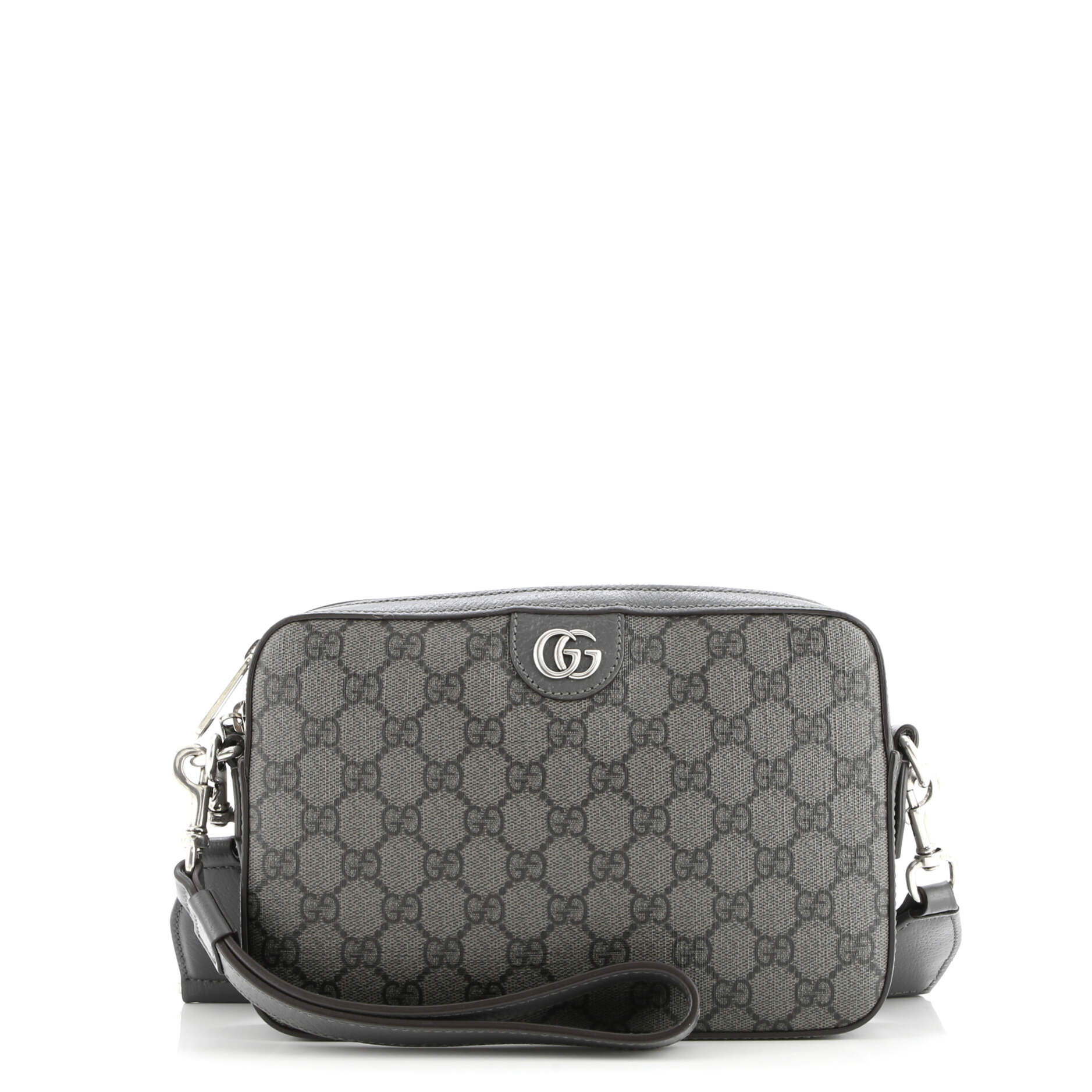 Gucci Ophidia Zip Wristlet Shoulder Bag GG Coated Canvas Small
