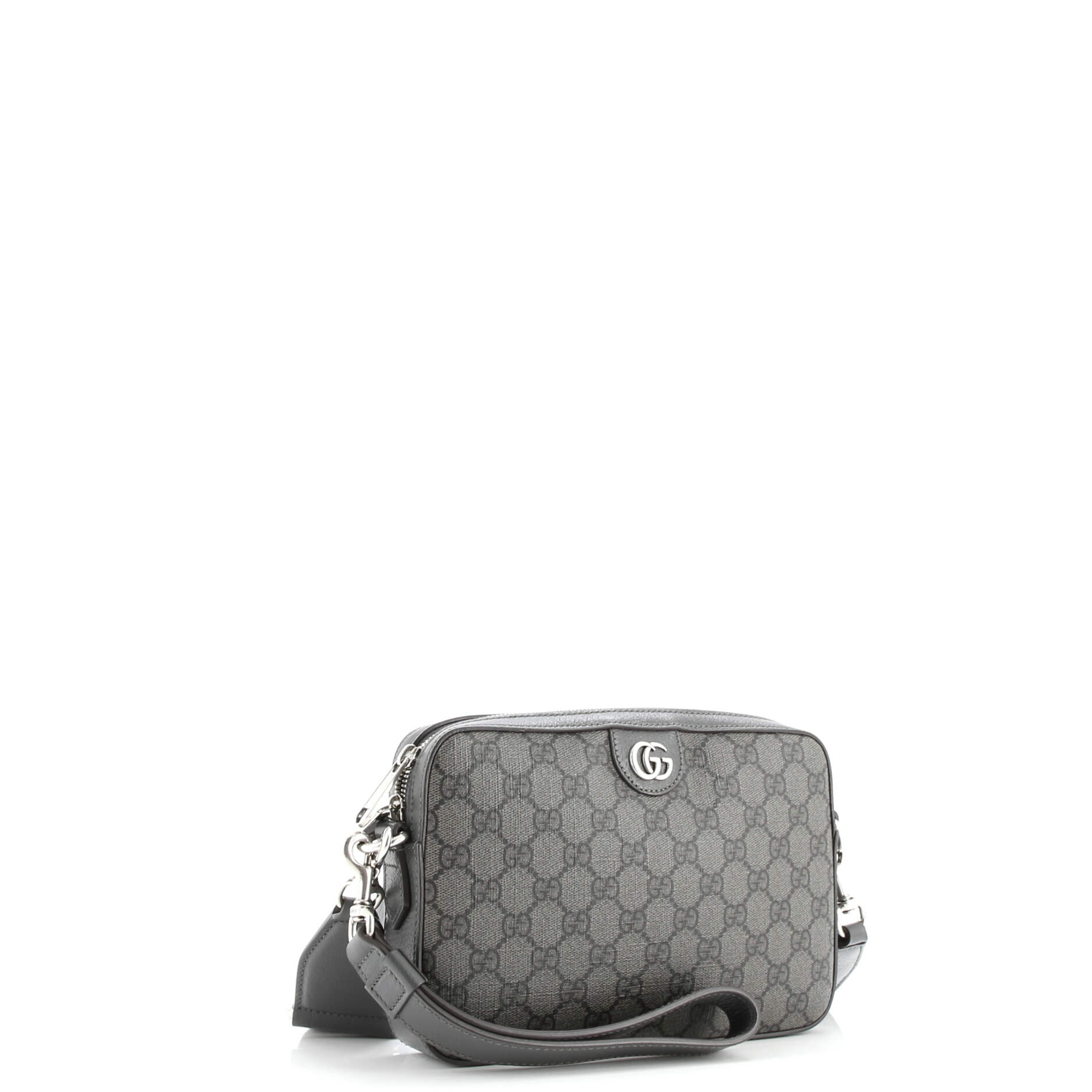 Gucci Ophidia Zip Wristlet Shoulder Bag GG Coated Canvas Small
