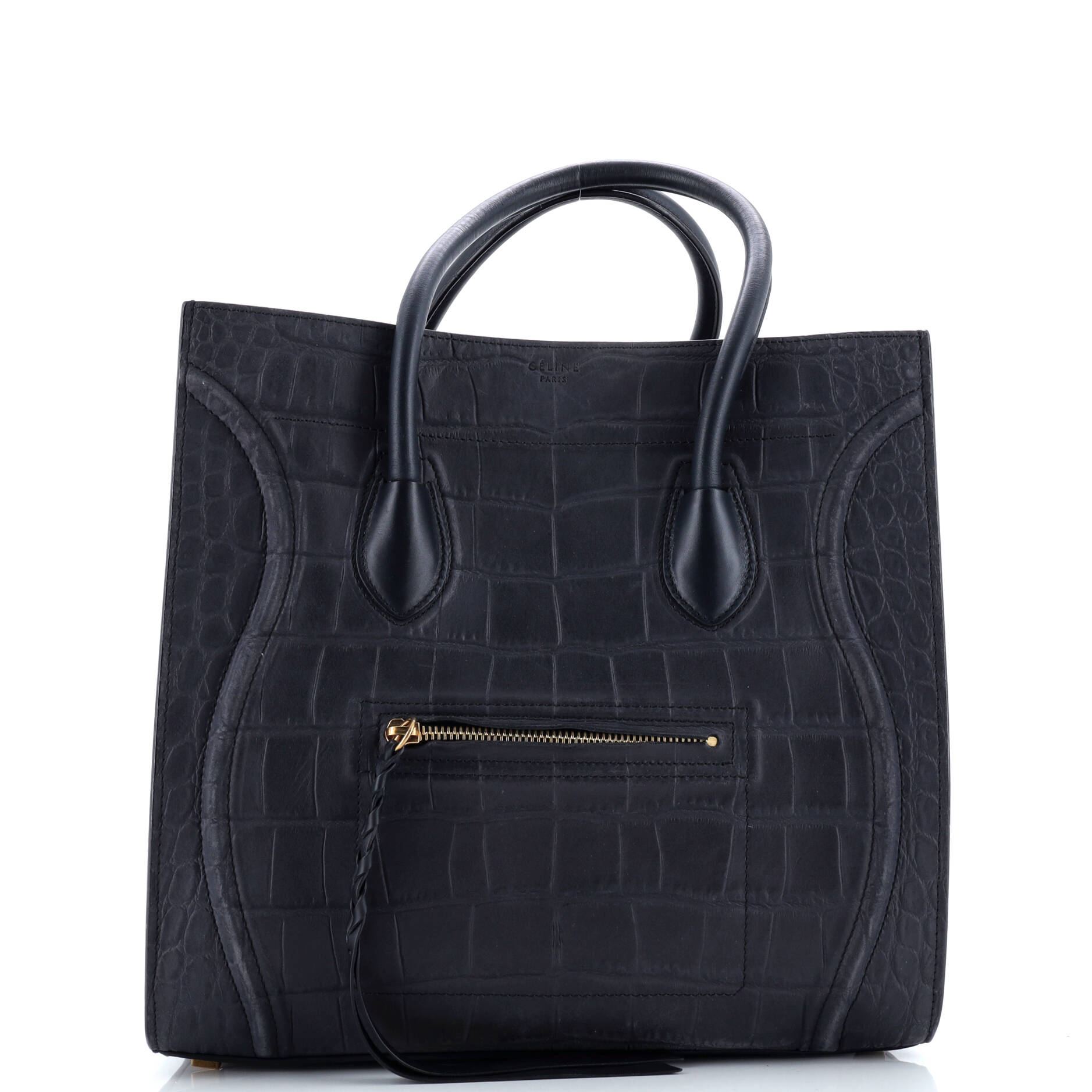 Celine Phantom Bag Crocodile Embossed Leather Medium