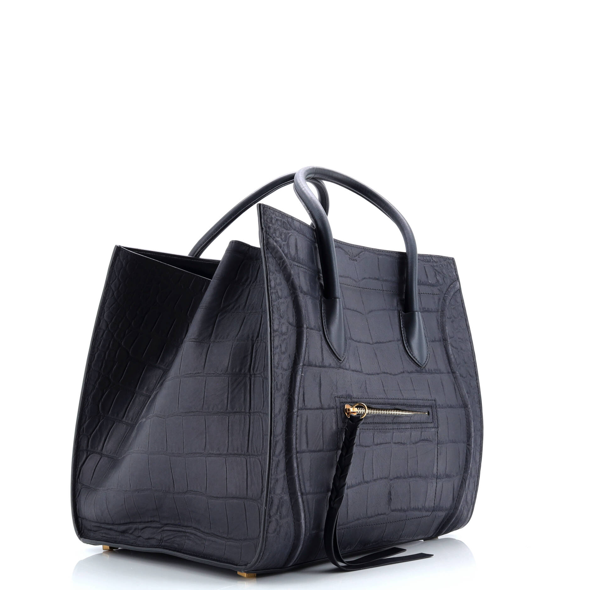 Celine Phantom Bag Crocodile Embossed Leather Medium